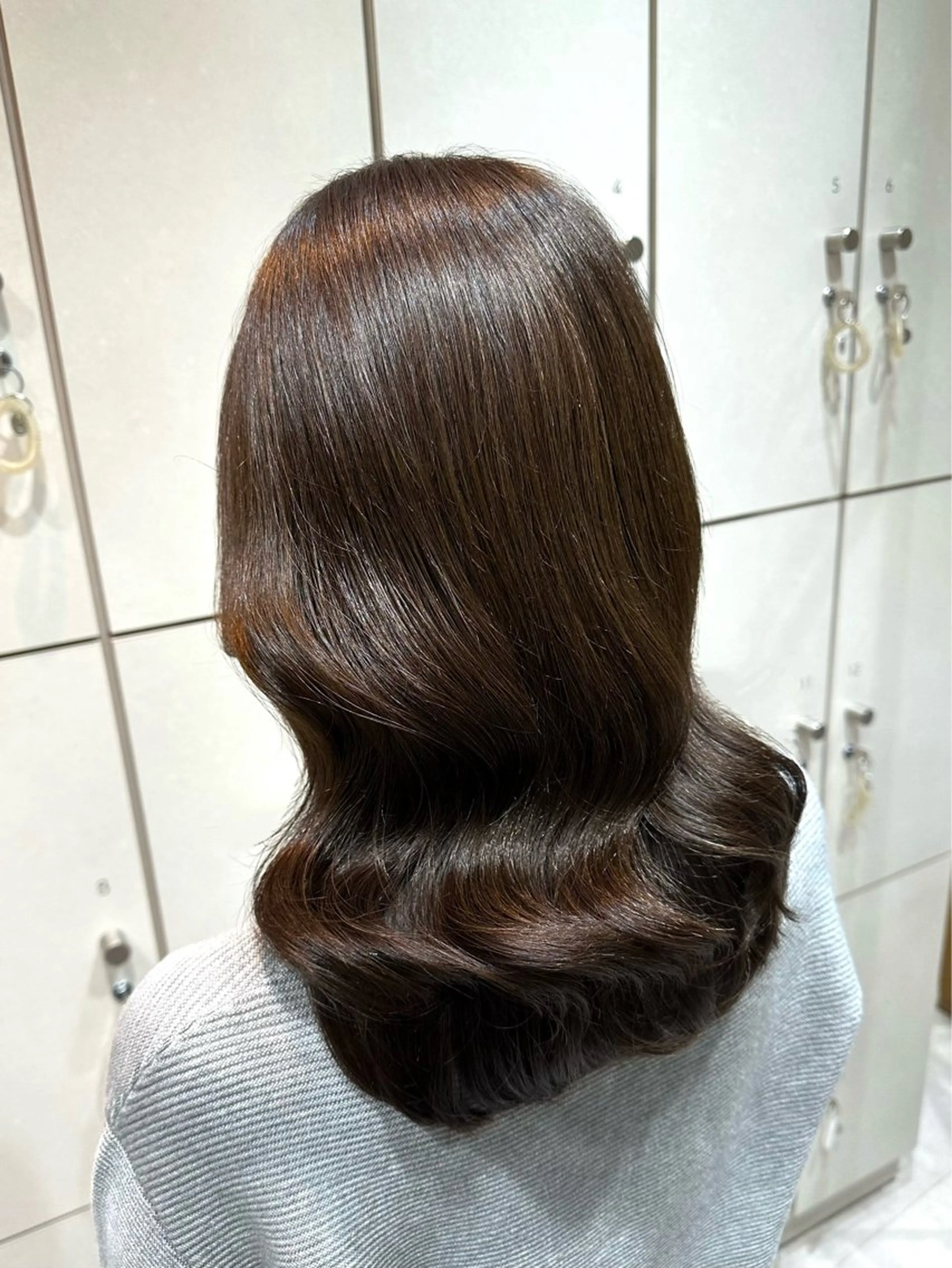 ミディアム カット ヘアカラー トリートメント 美髪矯正/渡辺 りんのヘアスタイル