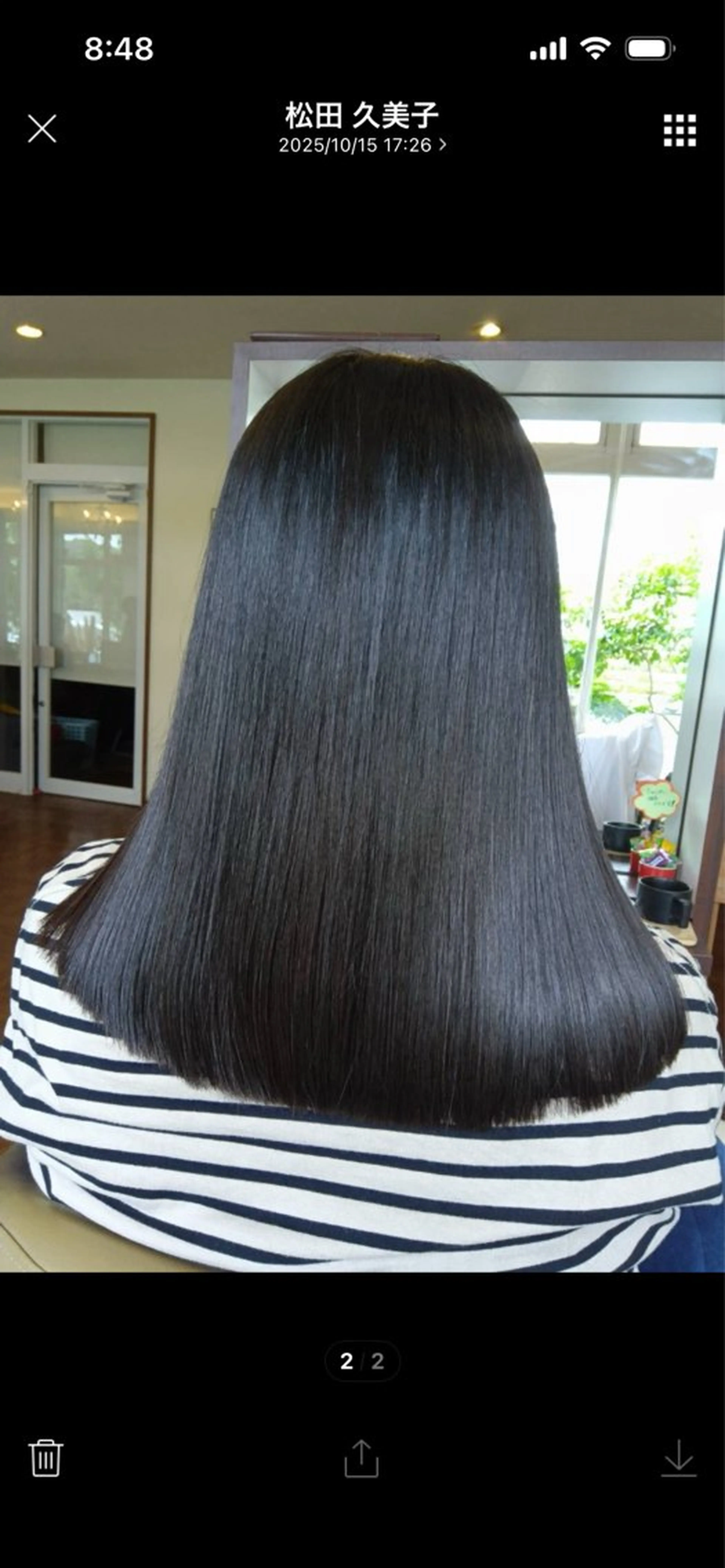 セミロング カット 加茂 響のヘアスタイル