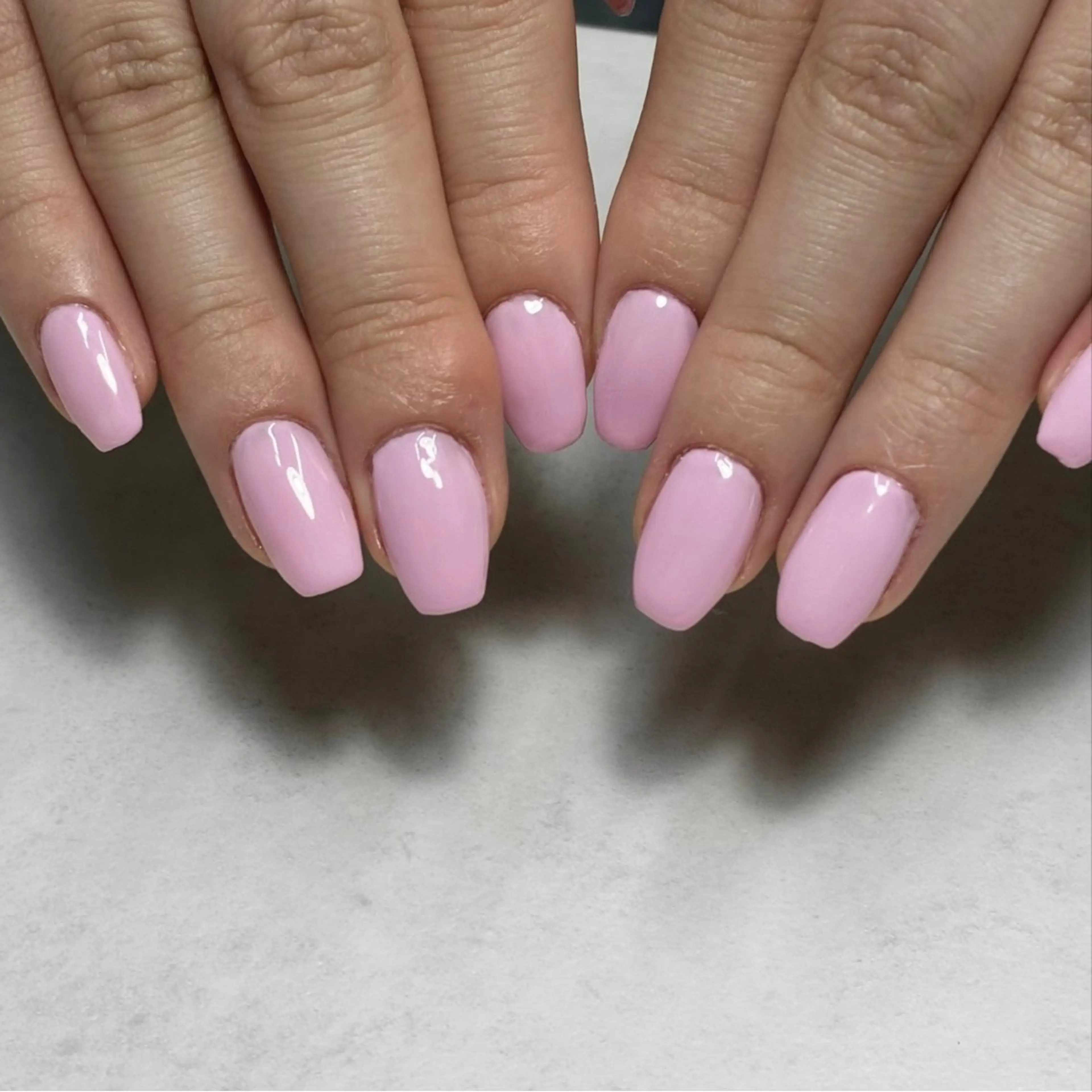 ネイル ワンカラーネイル ピンク ハンドネイル mumjyu MIKAのネイルデザイン