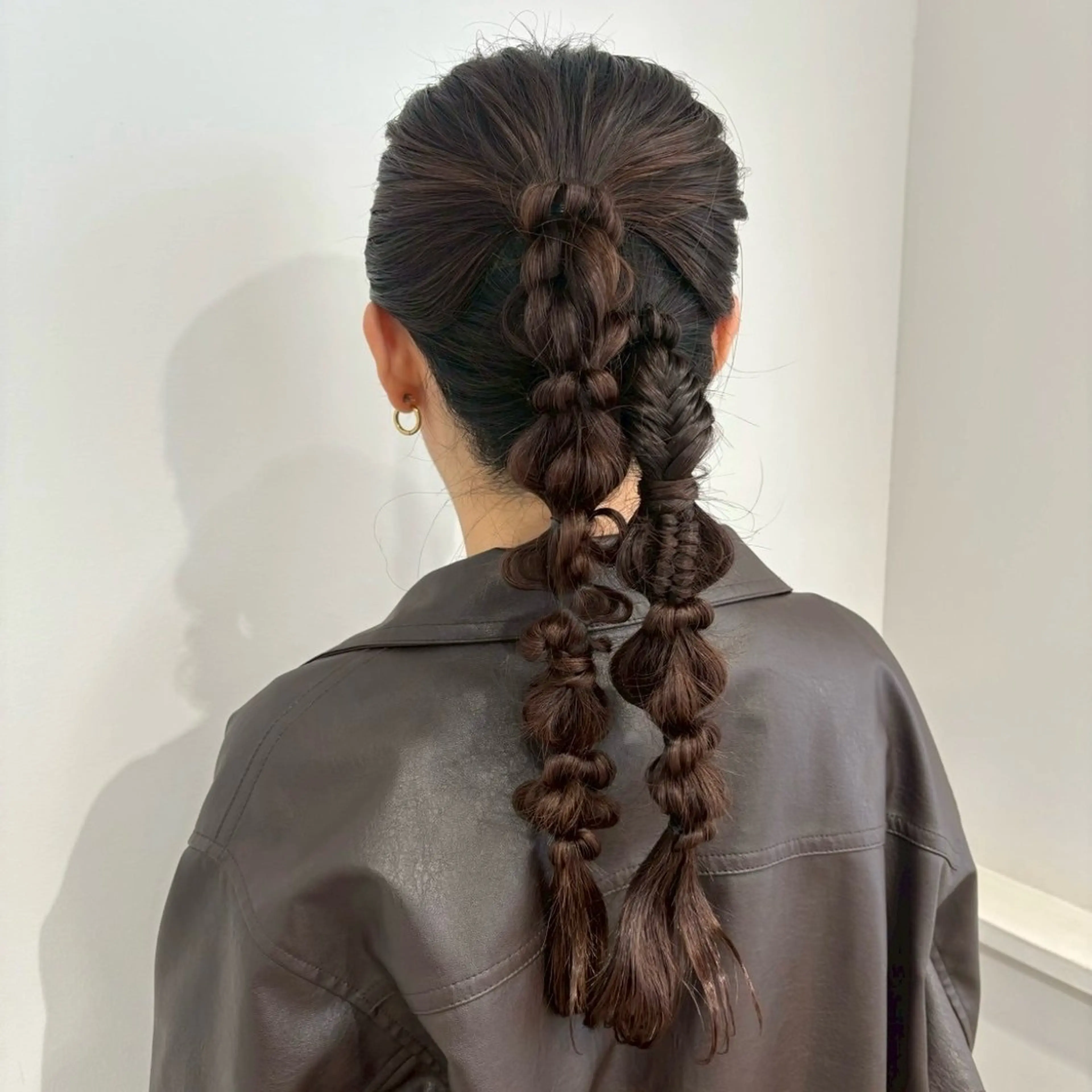 セミロング ヘアアレンジ ヘアセット 横浜パーマ🌐メンズ 暖色カラーもえかのヘアスタイル