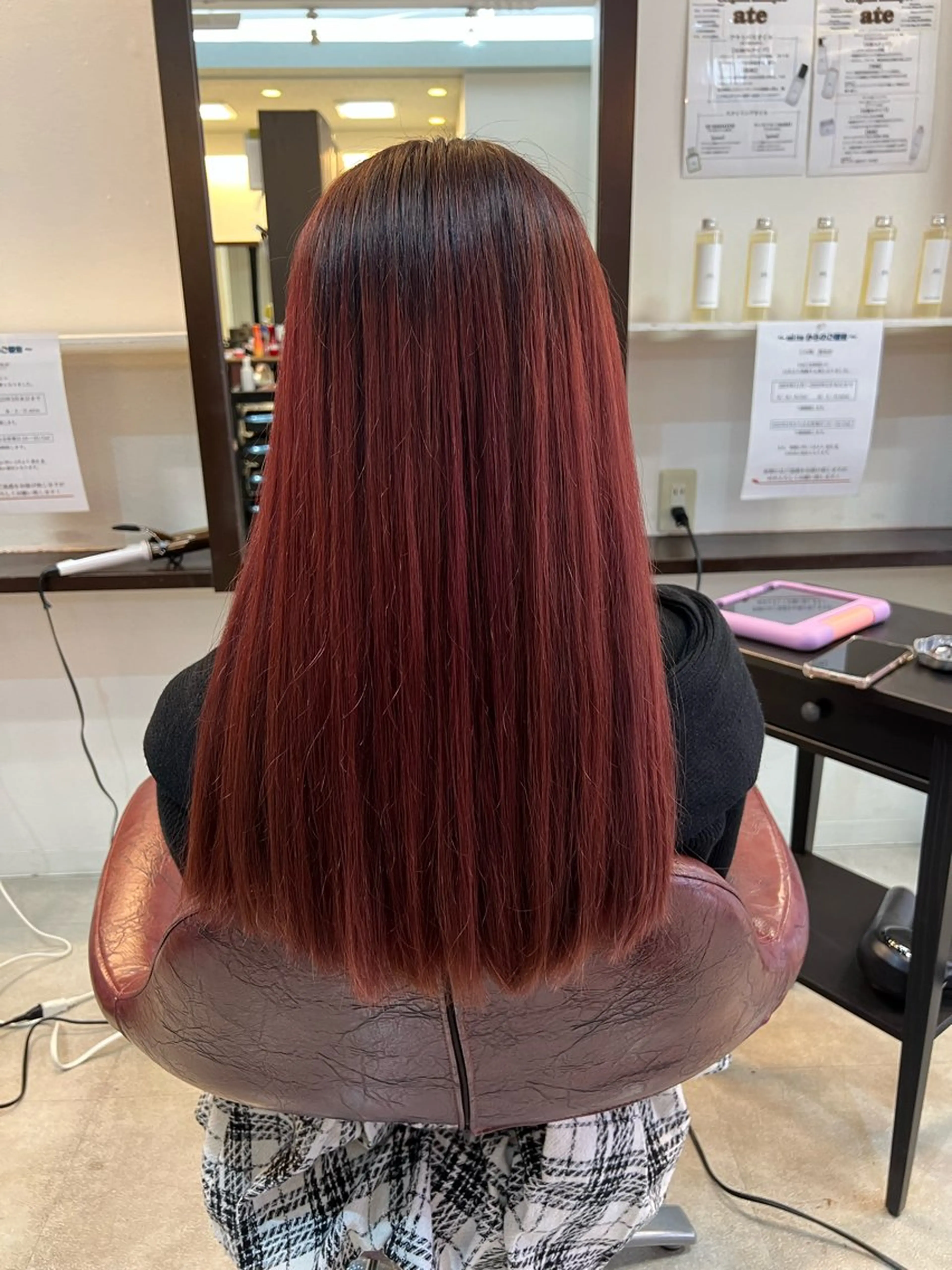 ロング カラー カット ヘアカラー トリートメント 松山 優里のヘアスタイル