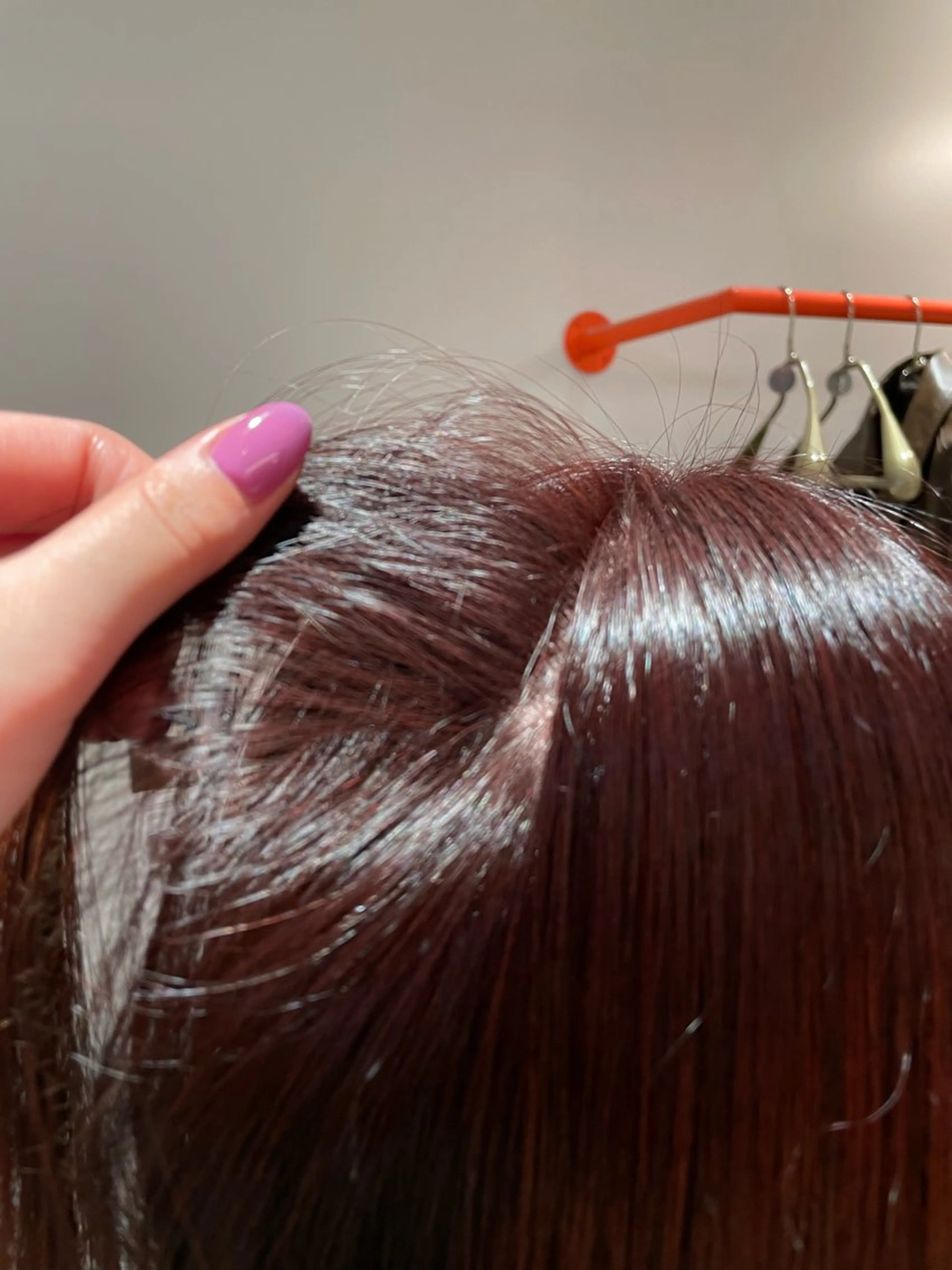 ミディアム ピンクブラウン 菊地 心のヘアスタイル