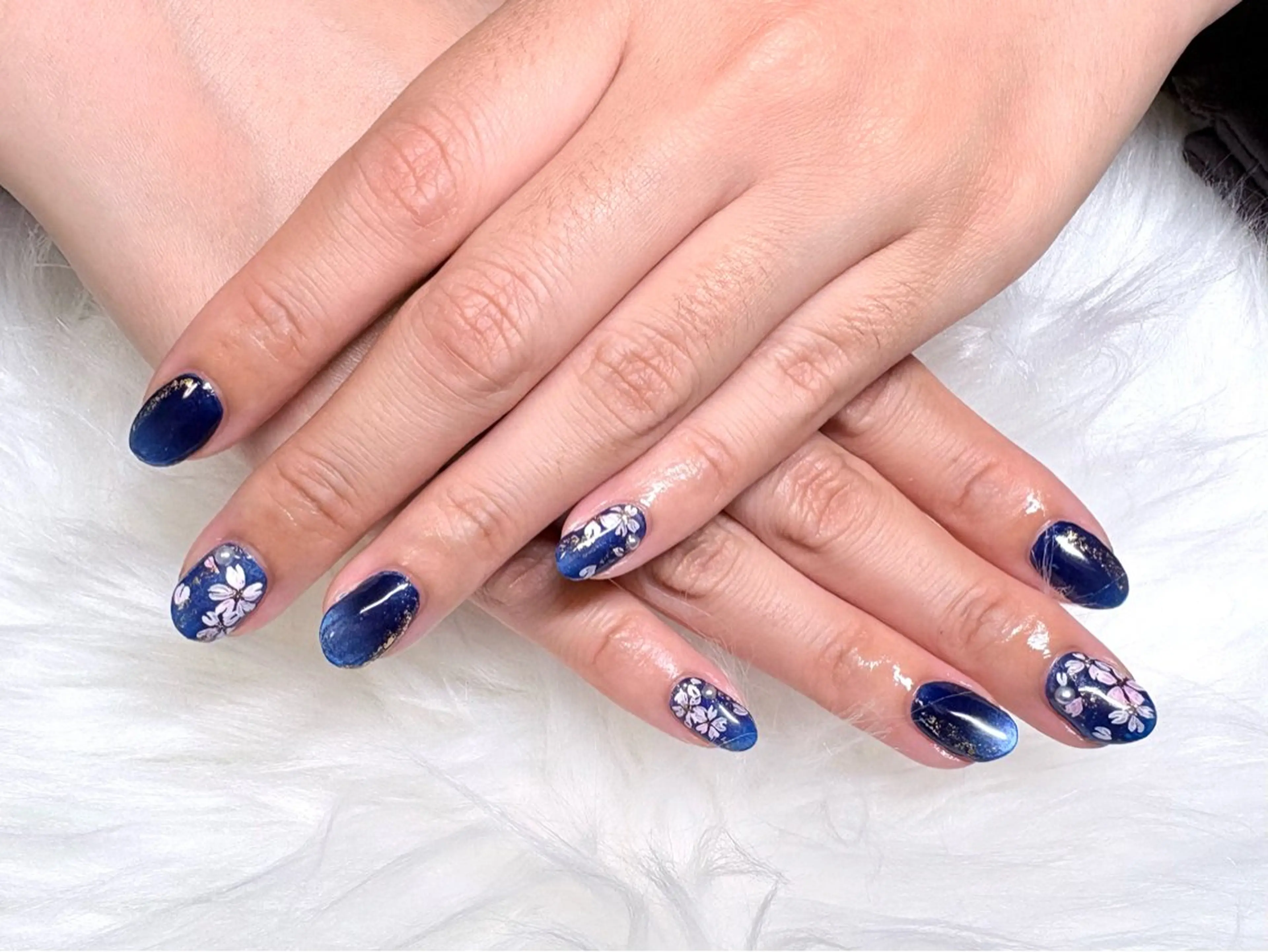 ネイル 桜ネイル ハンドネイル Nailsalon Dahliaのネイルデザイン