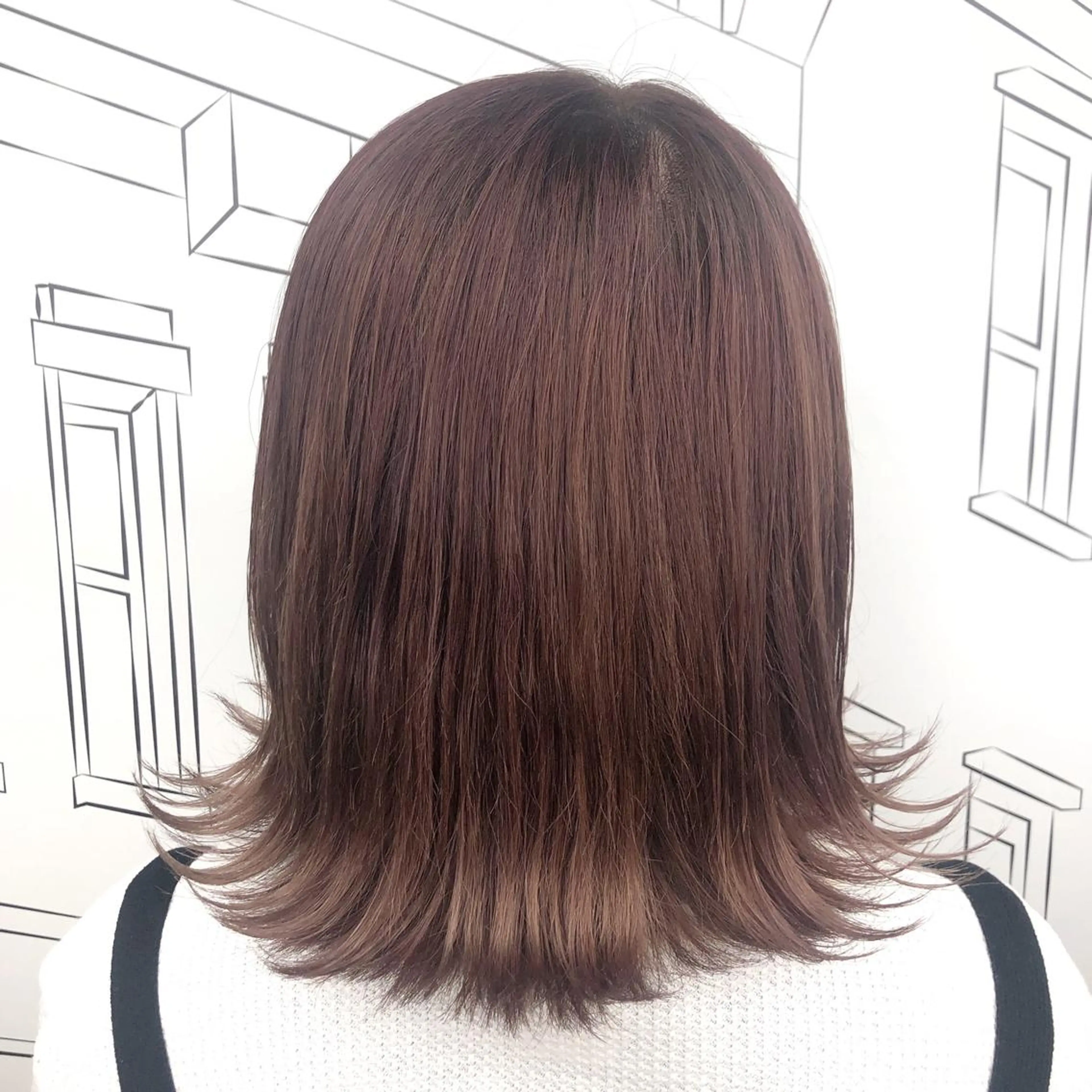 ミディアム カラー ダブルカラー ピンクカラー TOMOKA 艶髪/透明感カラーのヘアスタイル