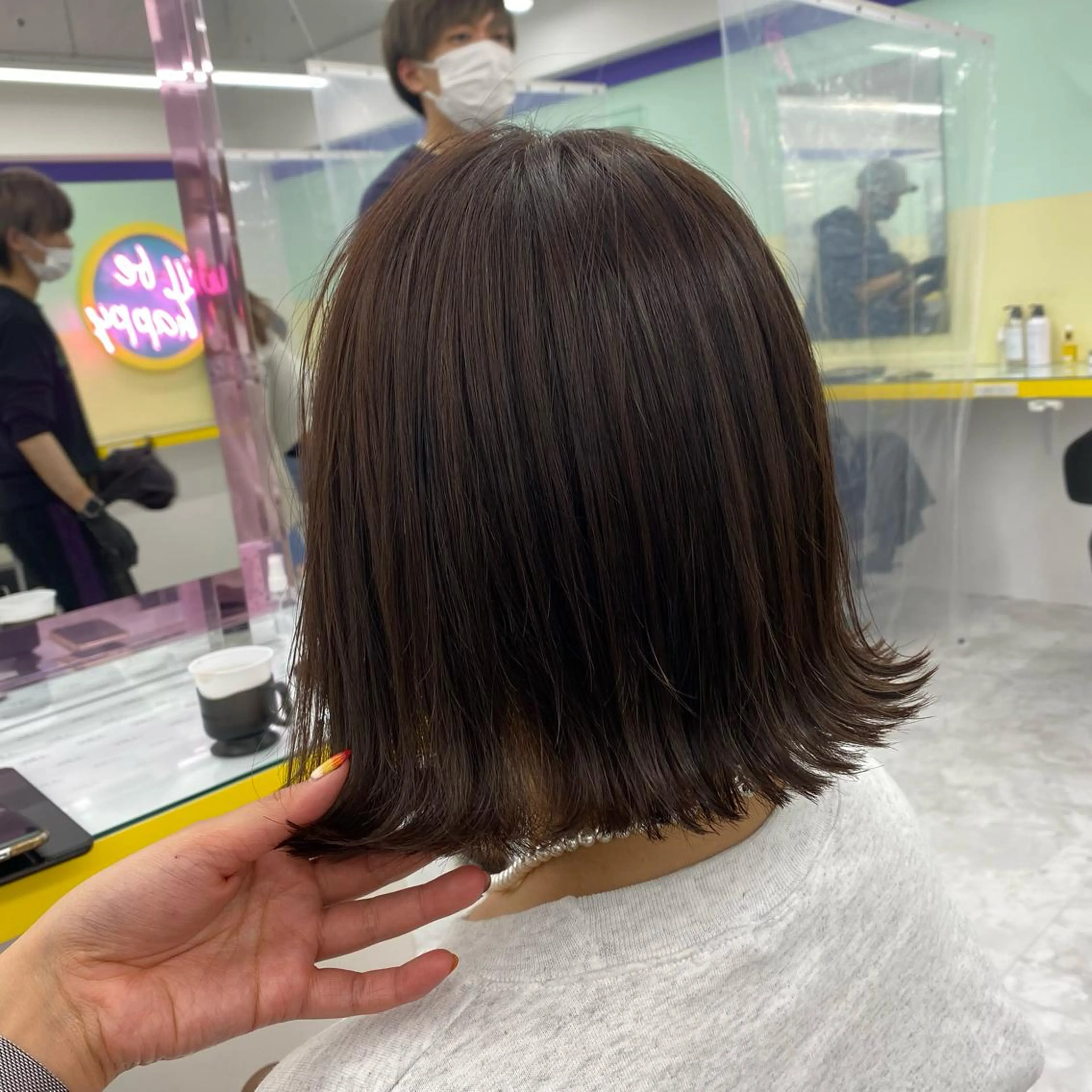 セミロング カラー ヘアアレンジ ヘアカラー トリートメント mai🍑暖色カラー /レイヤー💖のヘアスタイル
