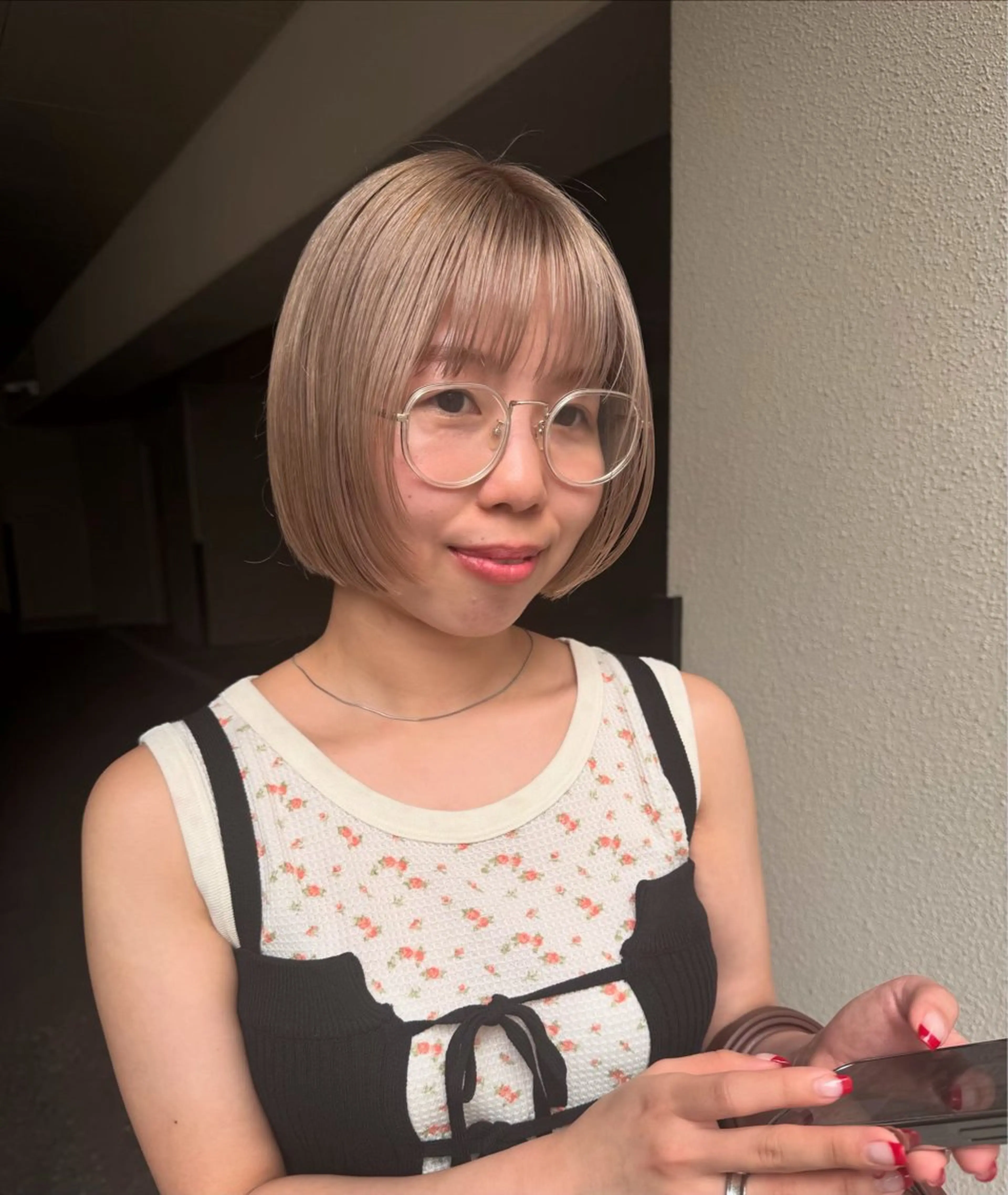 ショート カラー ハイトーンカラー ボブ カット ヘアカラー 今泉/kai🐇ボブ 似合わせカットのヘアスタイル