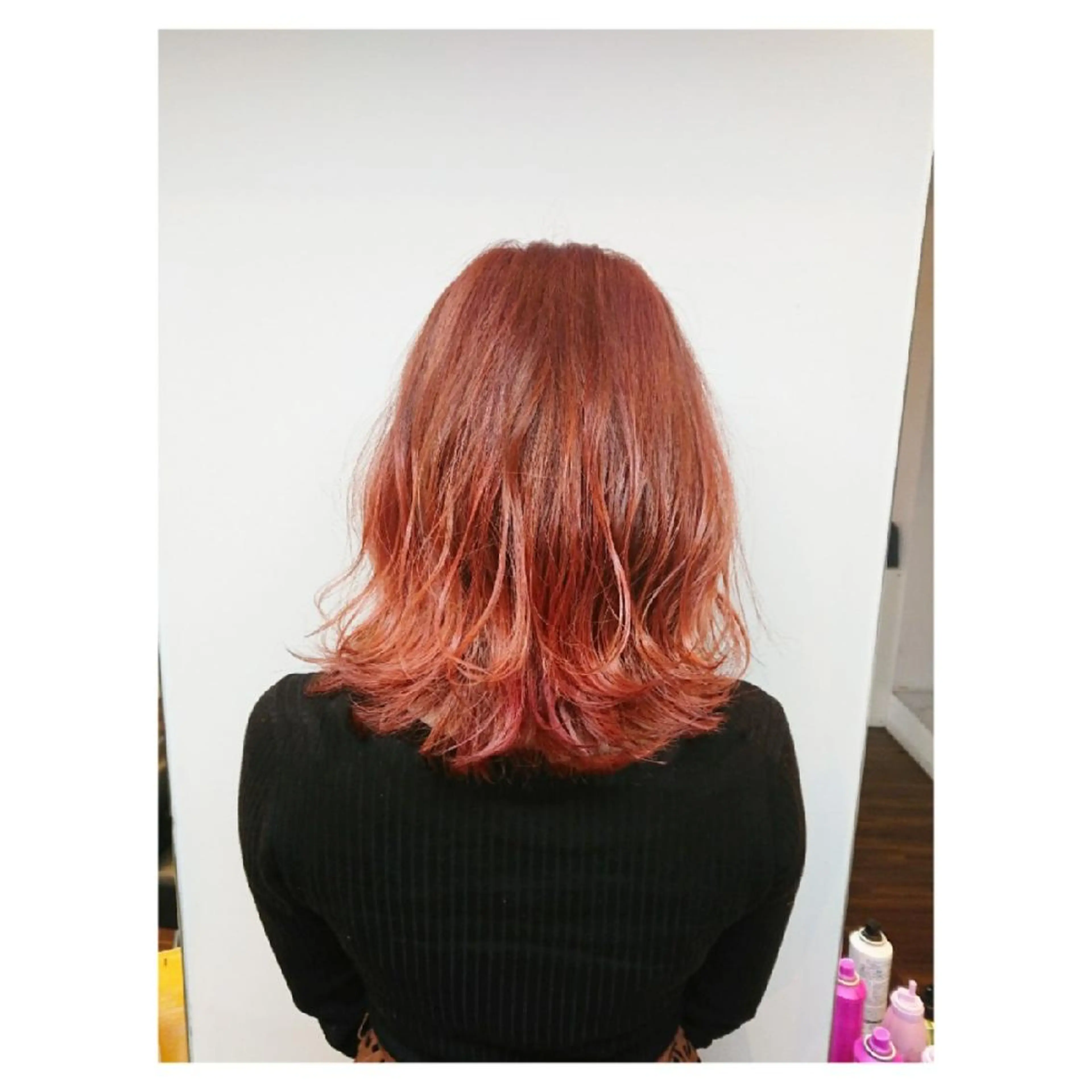 カラー ブリーチ ピンクカラー ヘアカラー トリートメント 原田 祥彰のヘアスタイル