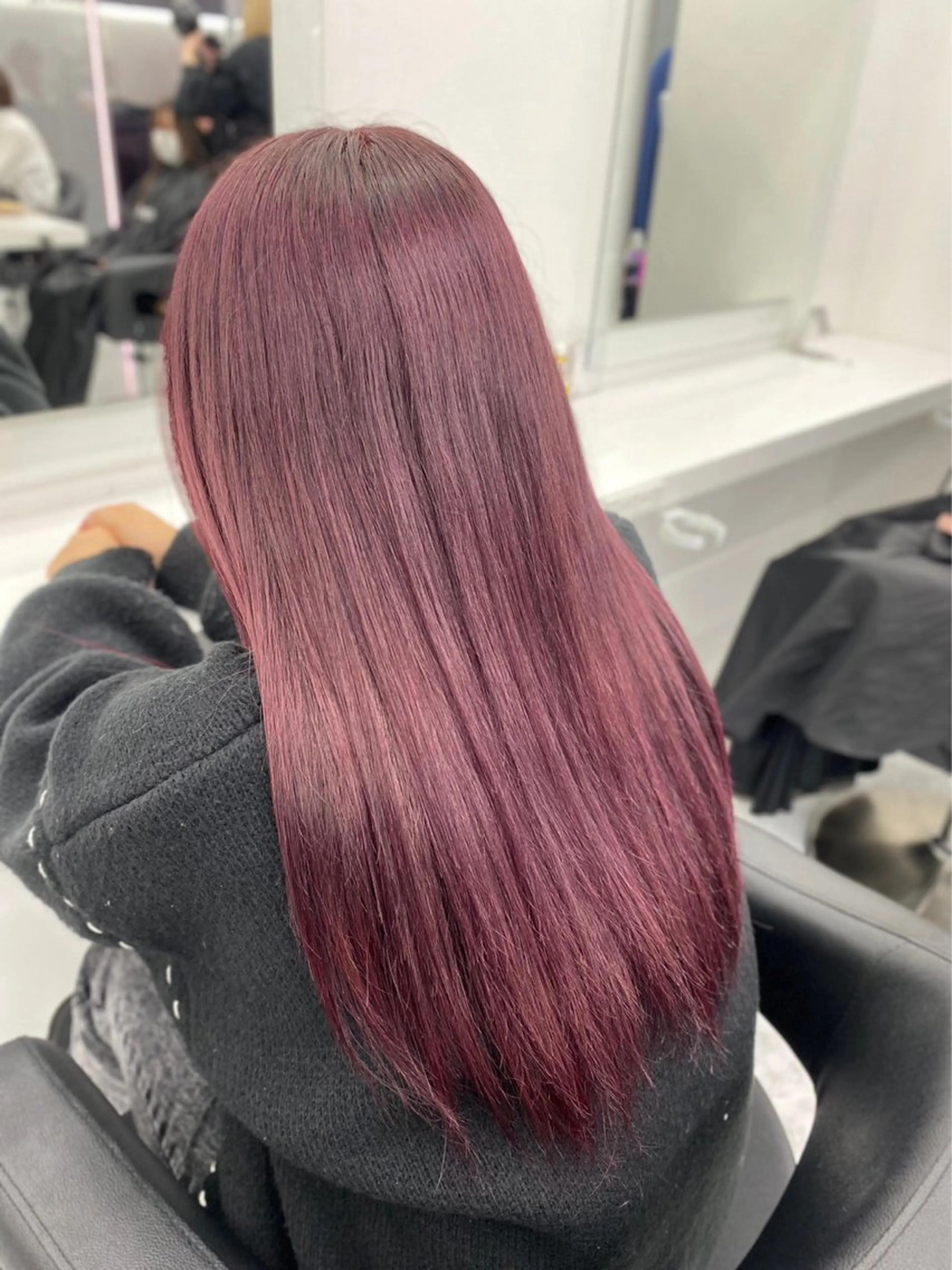 ロング カラー 💖似合わせカラー ブリーチ💖縮毛矯正のヘアスタイル