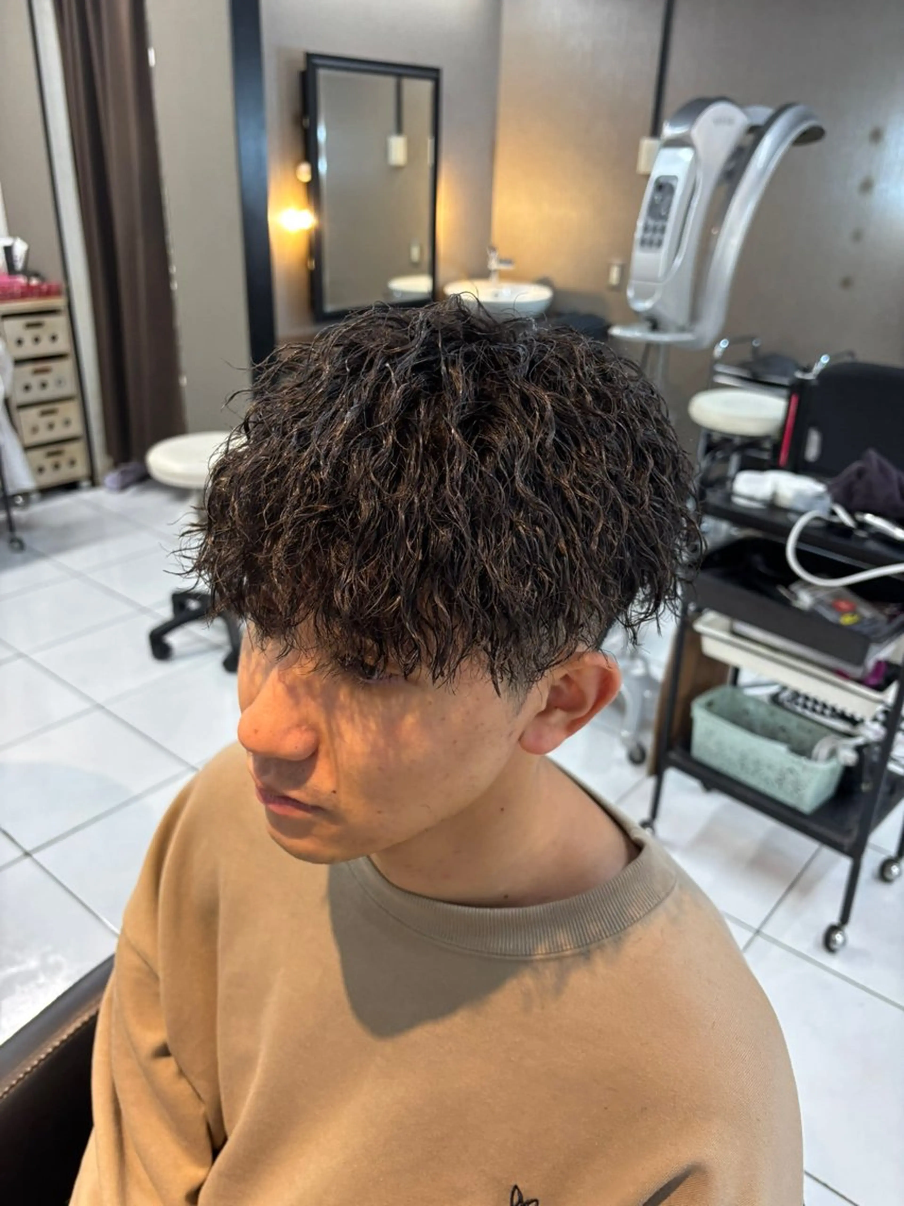 メンズ メンズパーマ カット パーマ 加川 隼人のヘアスタイル