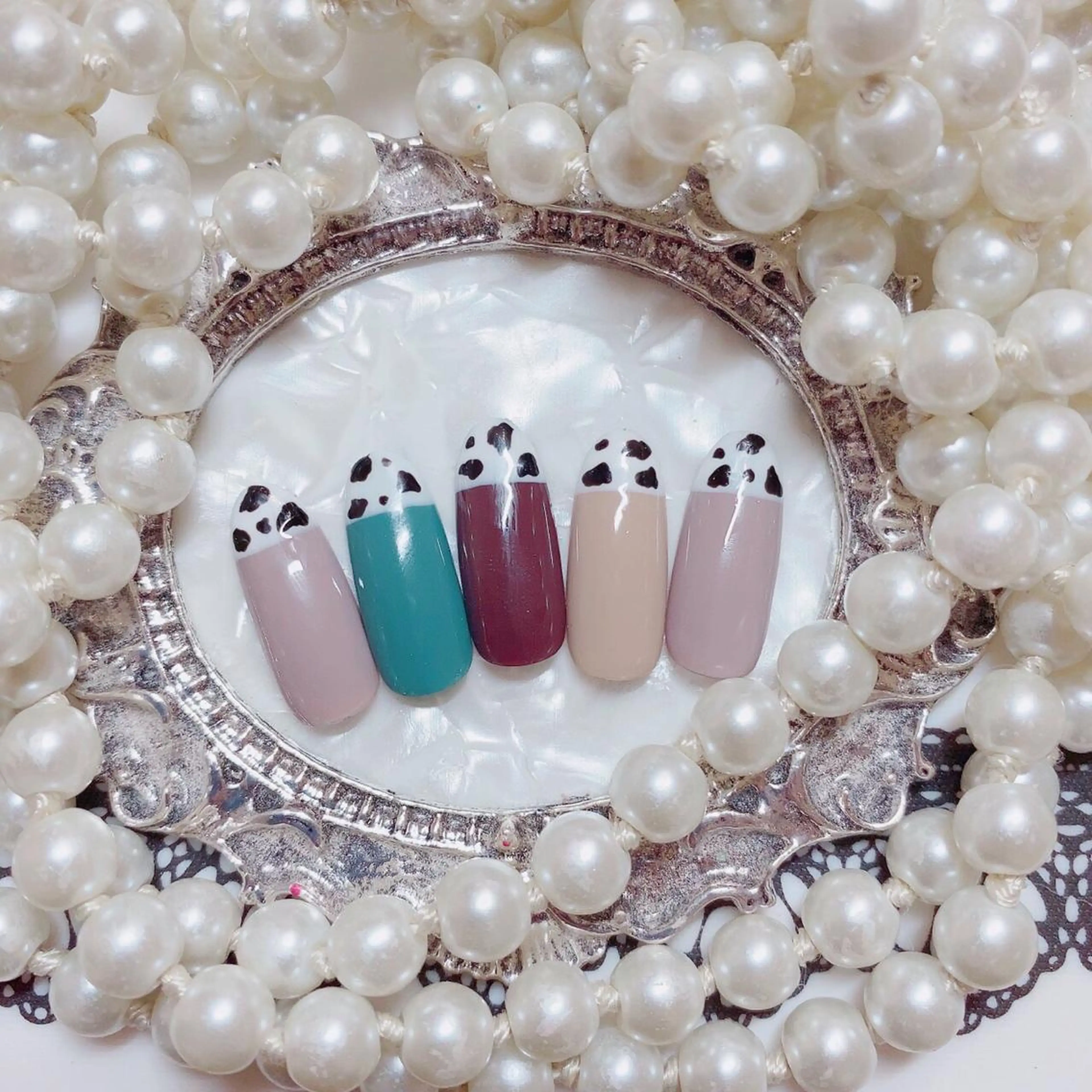 ネイル ハンドネイル マジック ミラーのネイルデザイン