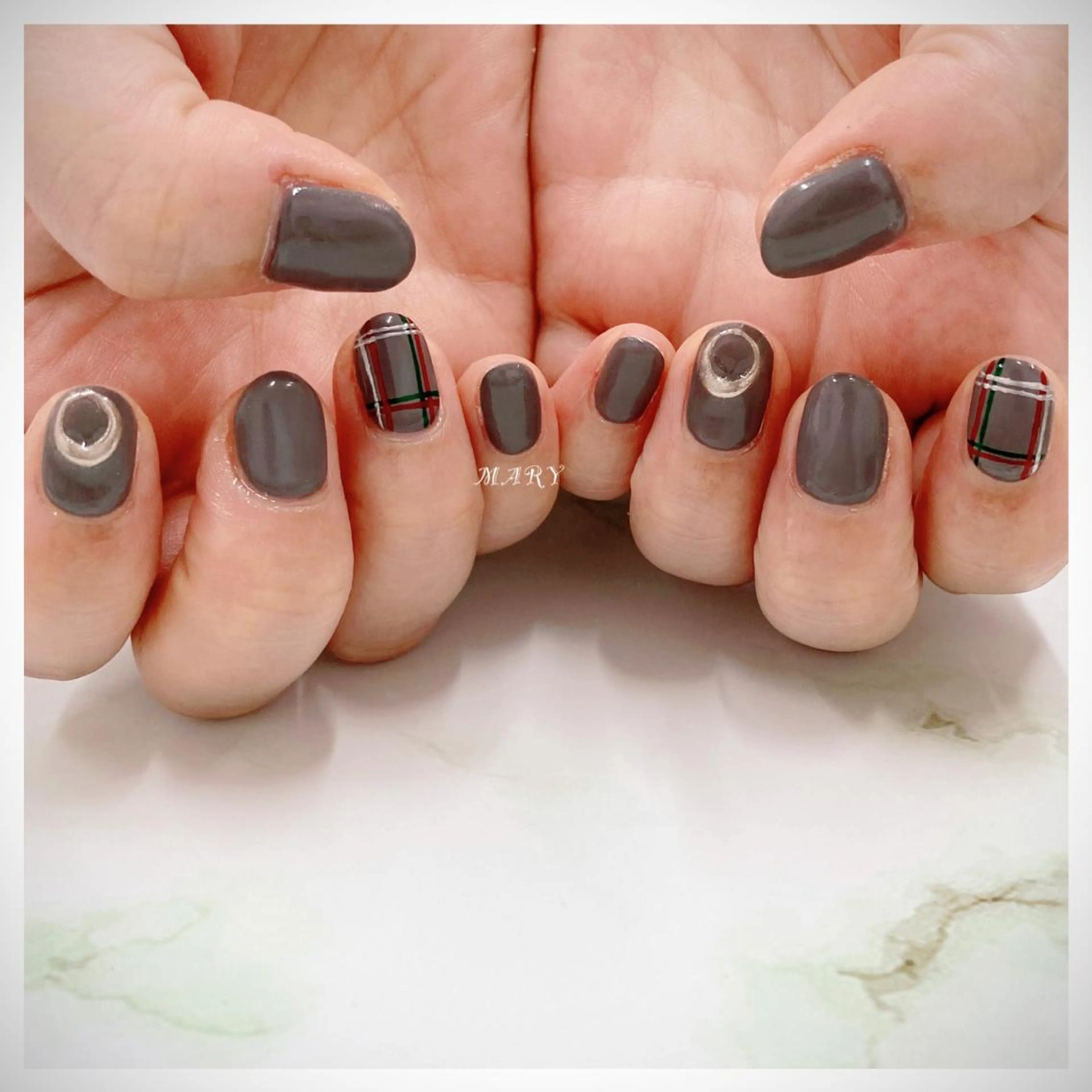 ネイル ニュアンスネイル ワンカラーネイル ハンドネイル Mary nail .narumiのネイルデザイン