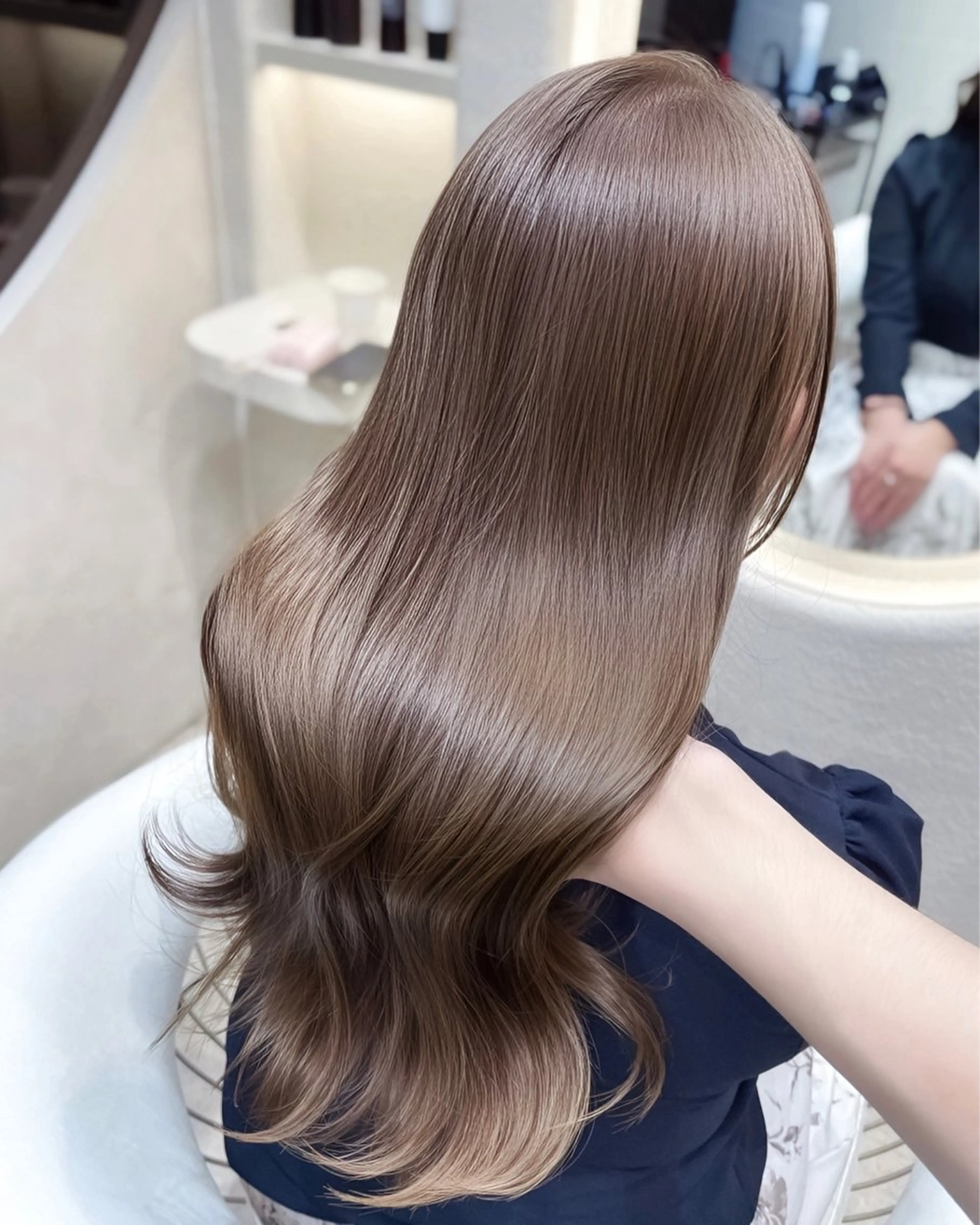 ロング カラー カット ヘアカラー トリートメント Ryoichi⛓️ 韓国ヘア/ハイトーンのヘアスタイル