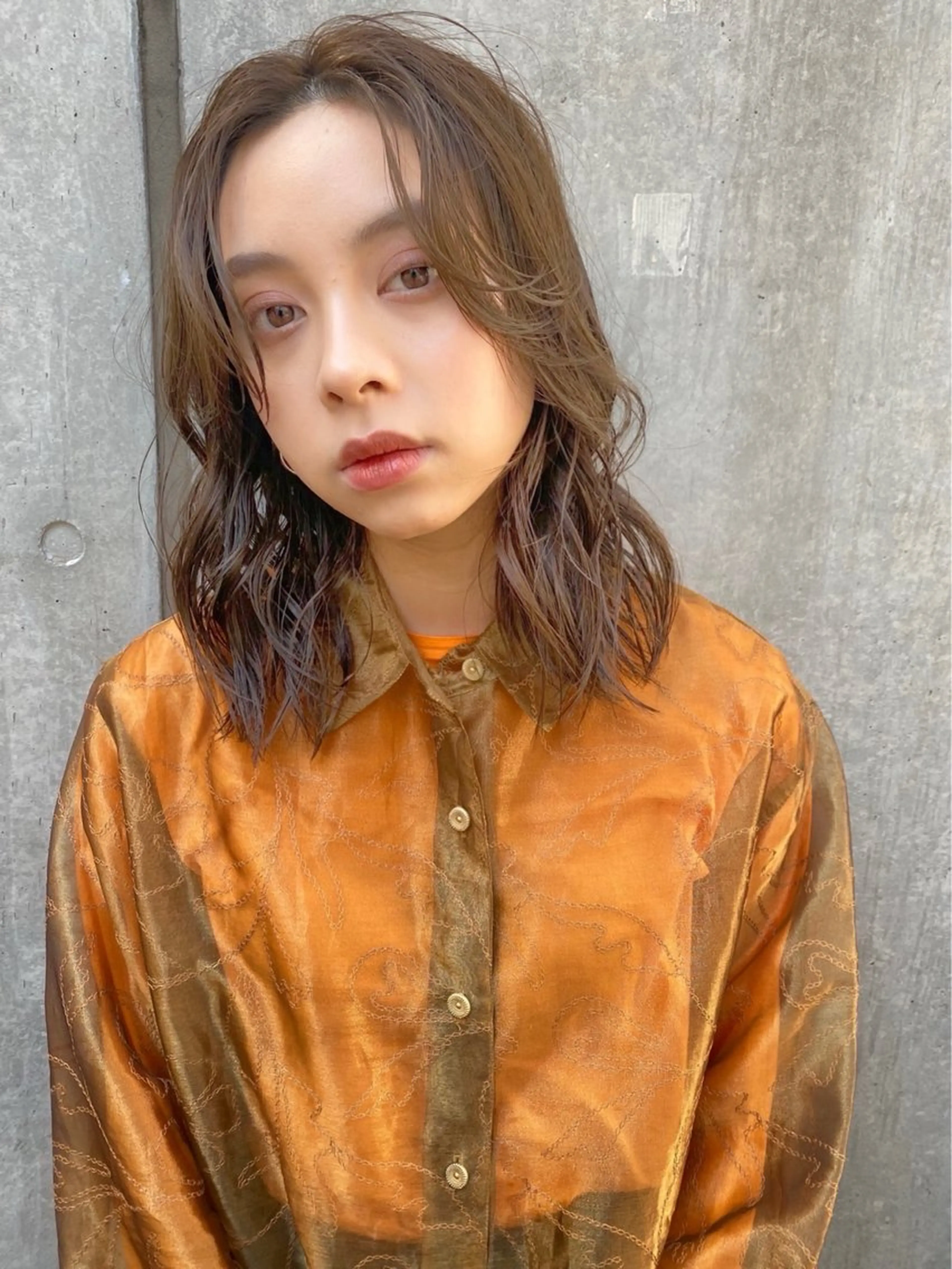 ミディアム パーマ カット パーマ トリートメント ボブ/レイヤー/透明 感カラー/Dai🌿のヘアスタイル