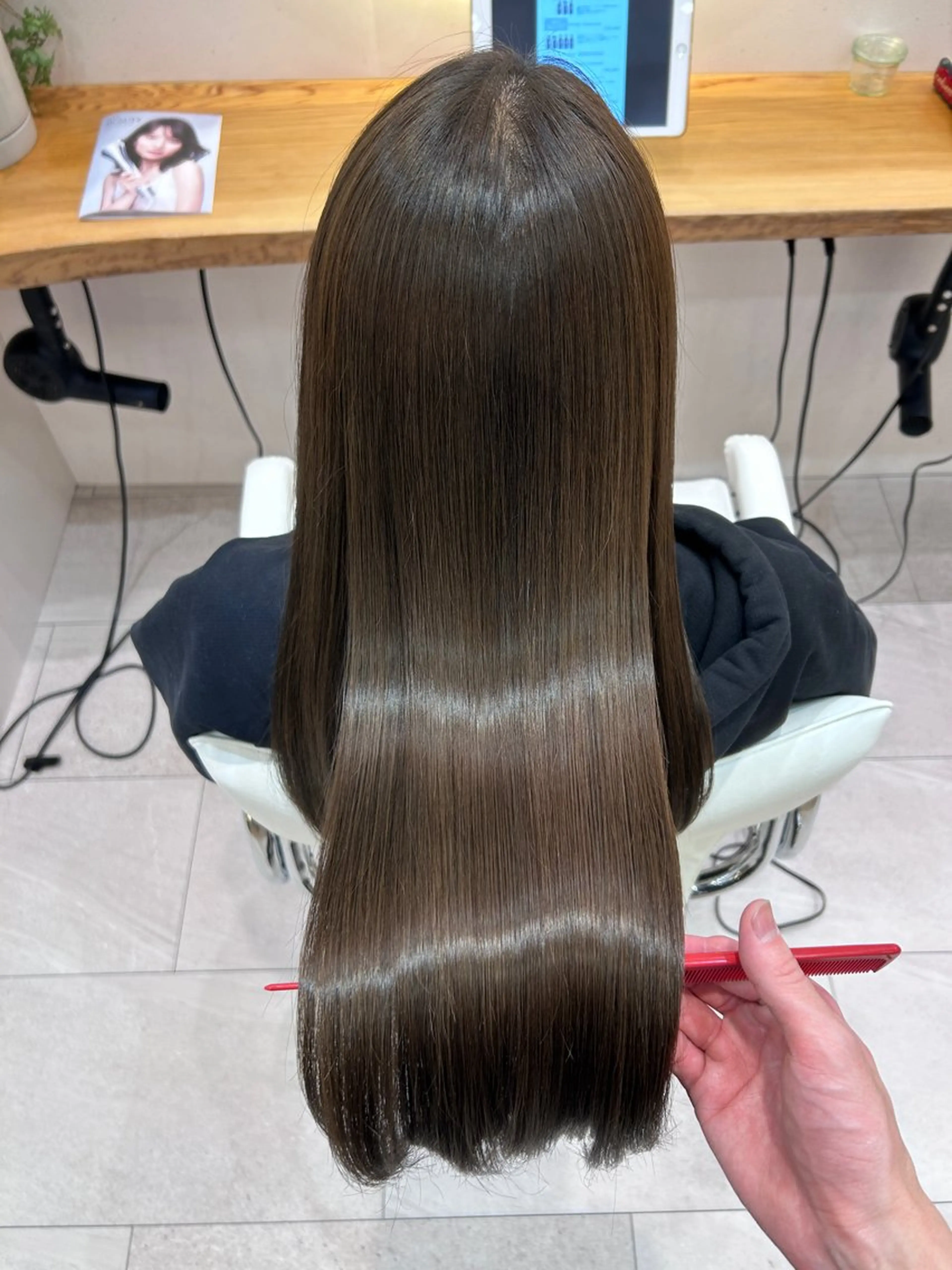 セミロング 髪質改善 トリートメント ボブ/レイヤーボブ/ 髪質改善/梶川 夏季のヘアスタイル