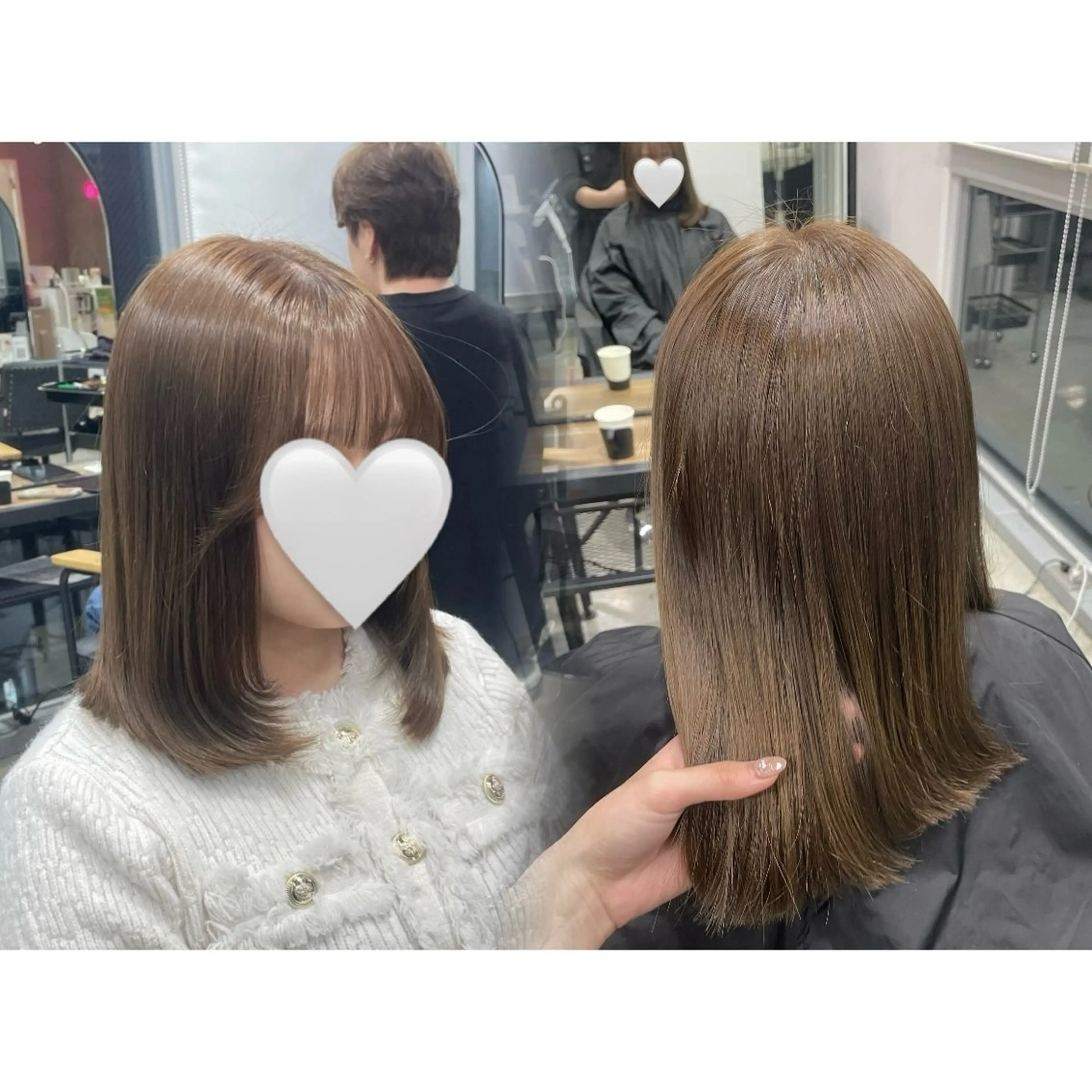 ミディアム カット ヘアカラー ゆ ら　⛓🩶のヘアスタイル