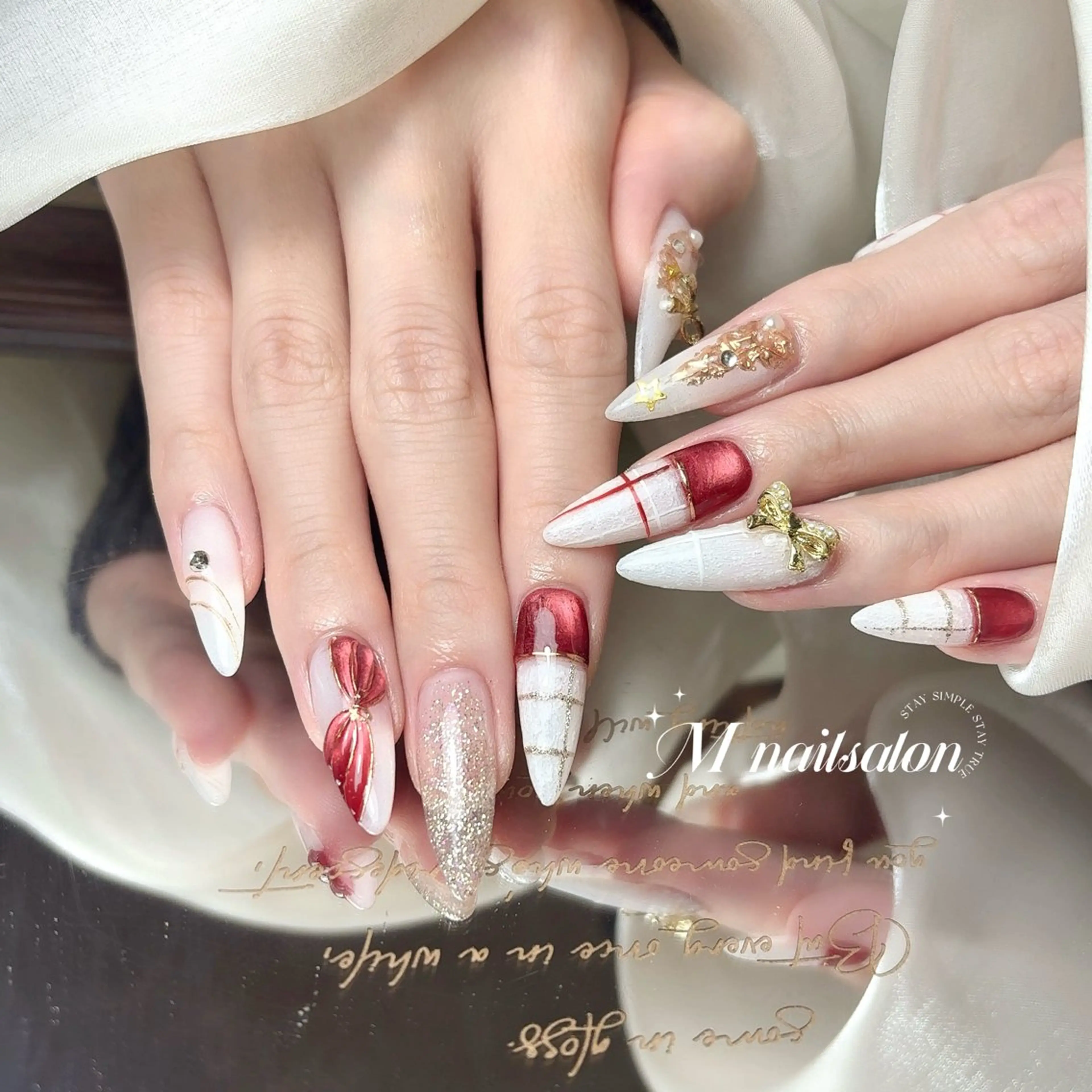 ネイル ハンドネイル M🌷nail 長さだし専門店のネイルデザイン