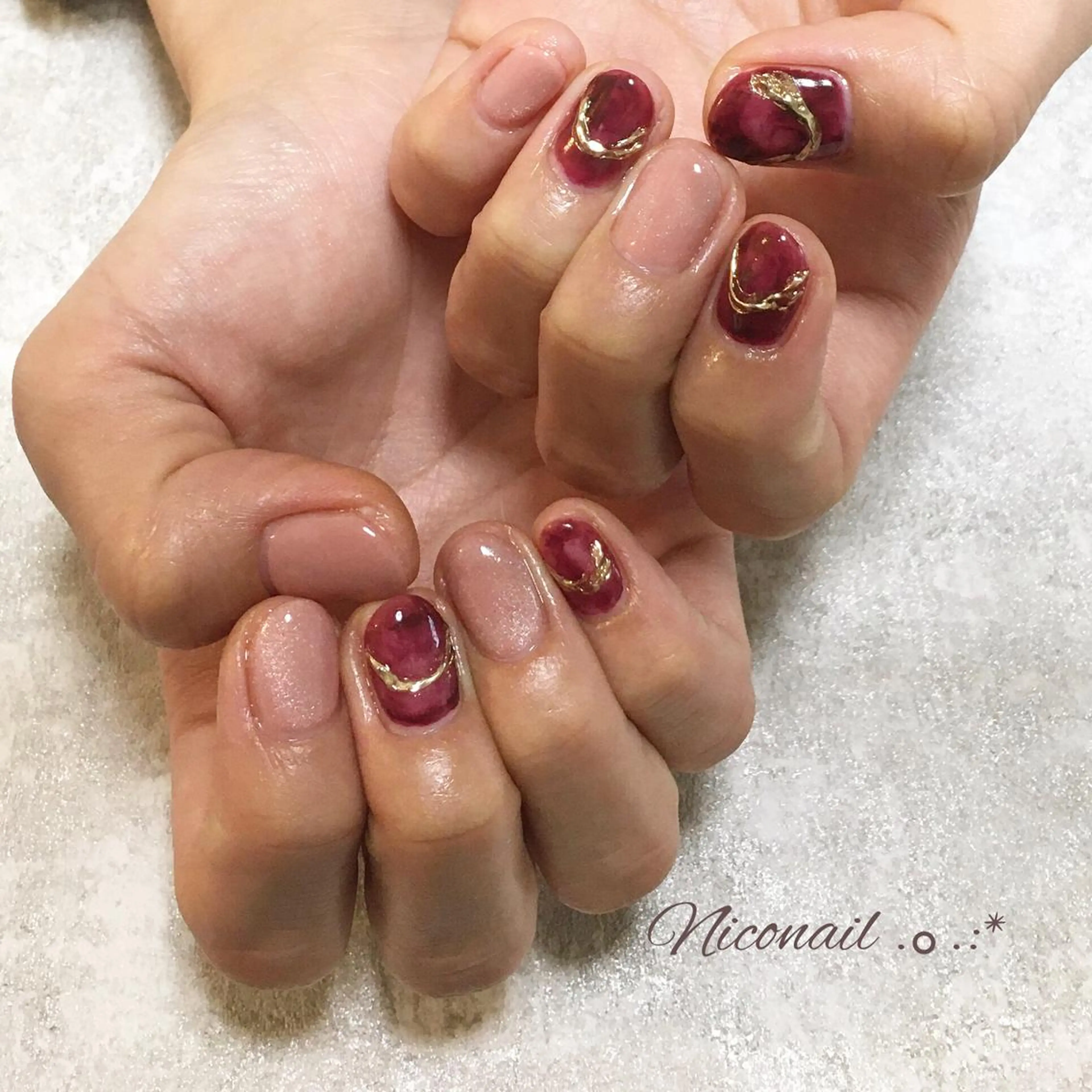 ショート ネイル マグネットネイル 持ち込み Niconail ☆ 仙川/ Aiのネイルデザイン