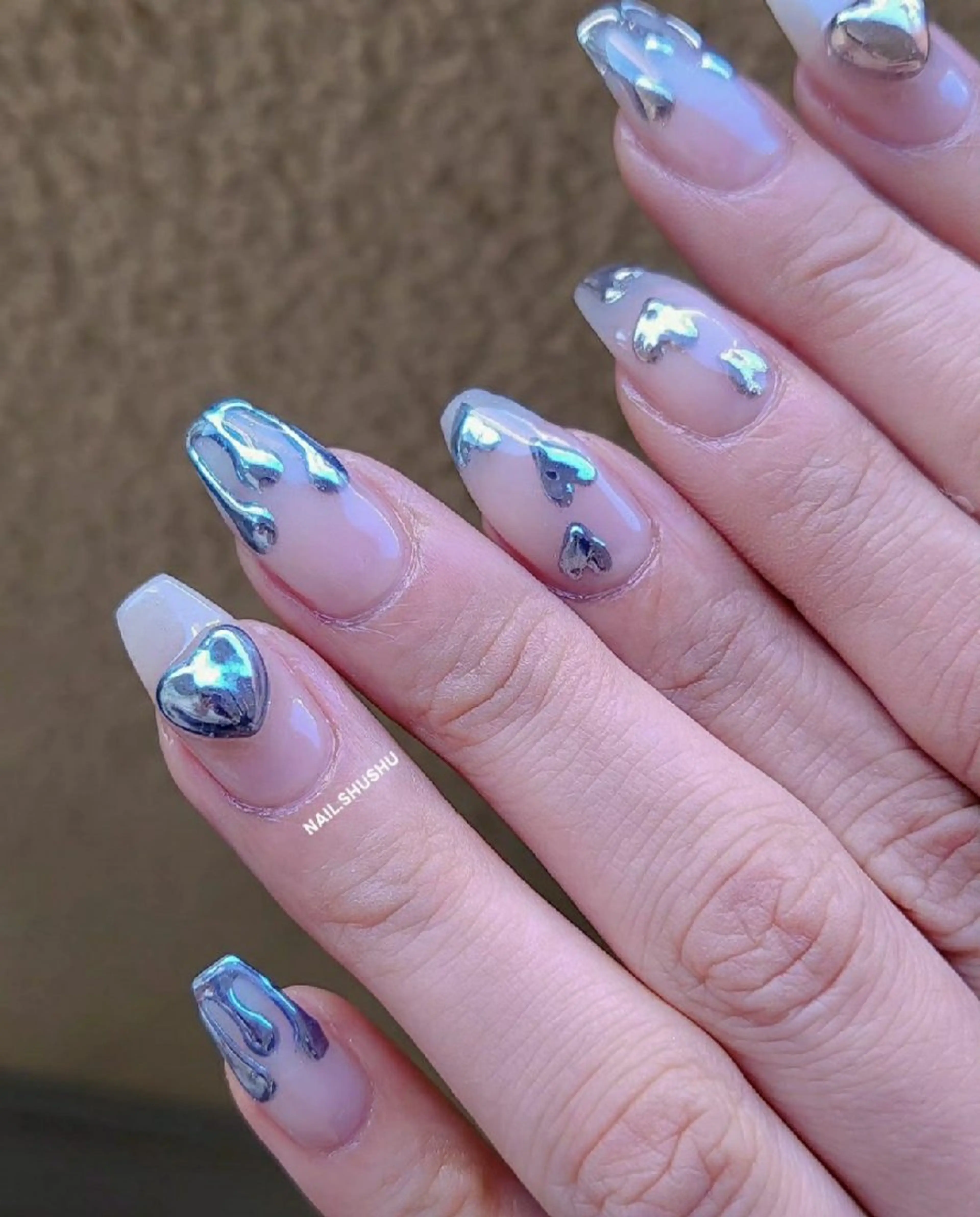 ネイル 持ち込み ニュアンスネイル ワンカラーネイル シンプルネイル 春ネイル 3dパーツ/流行り 👧shushu❤️のネイルデザイン