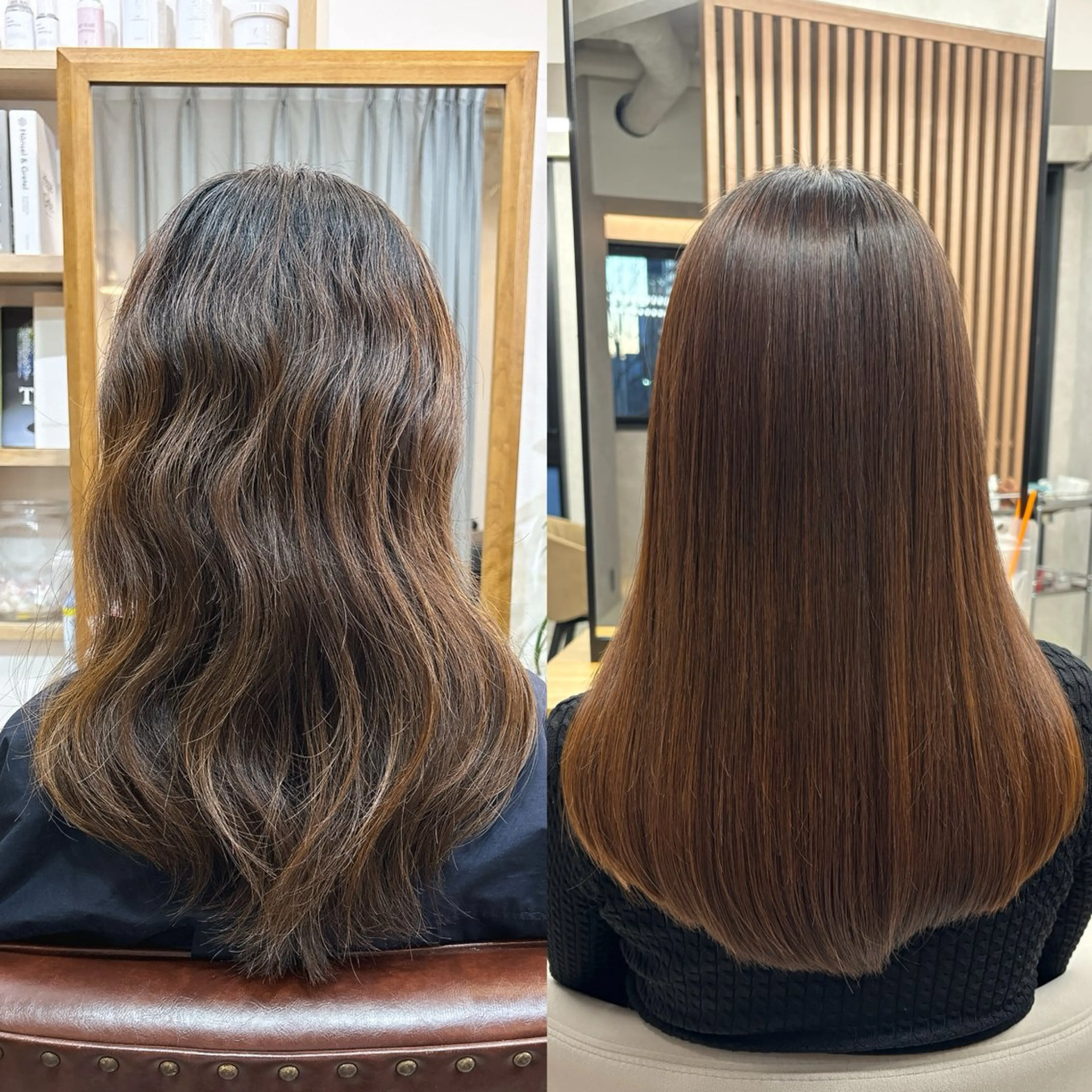 セミロング 髪質改善 縮毛矯正 トリートメント 矢口 嵩人のヘアスタイル