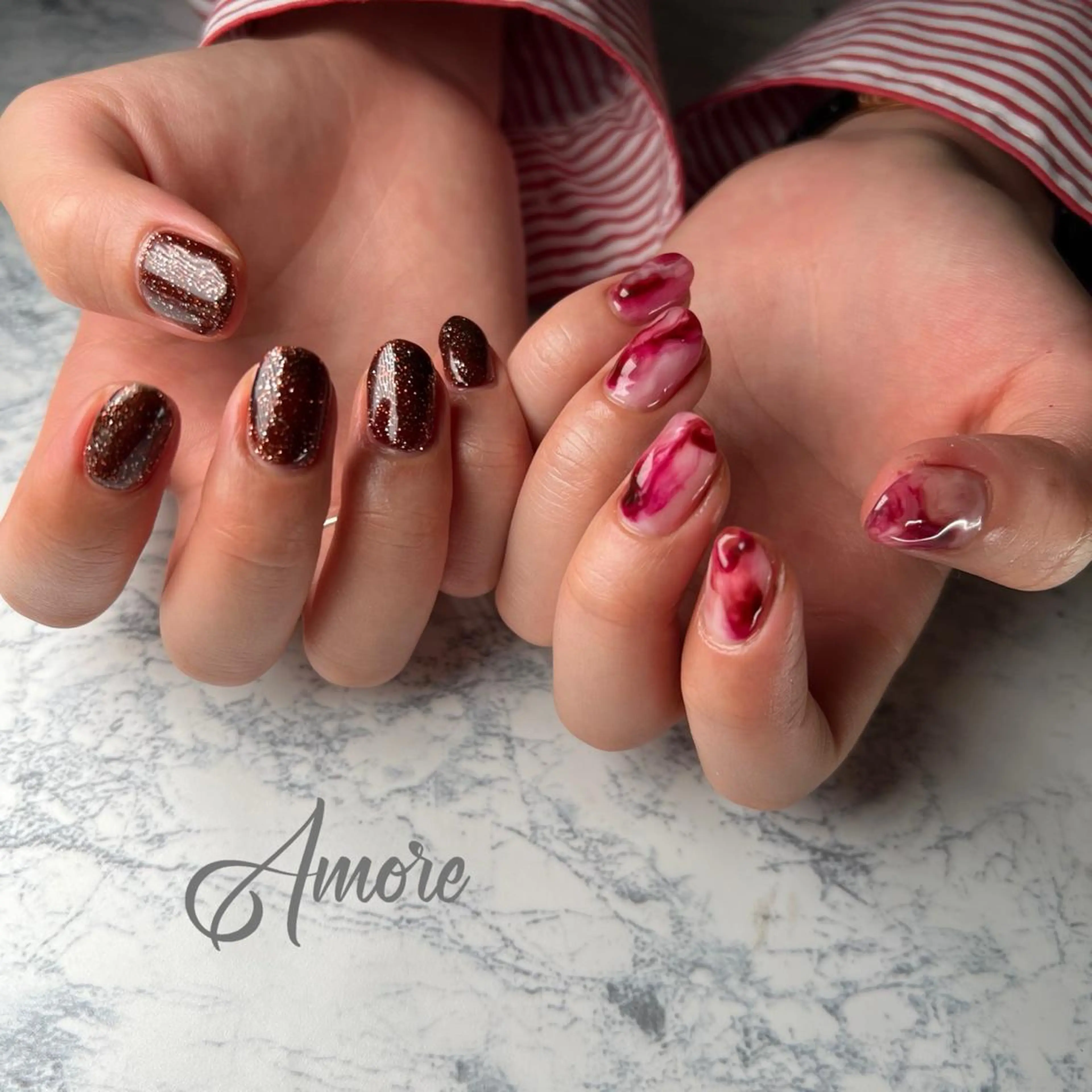 ネイル ジェルネイル 氷ネイル・うるうるネイル マグネットネイル ミラーネイル ニュアンスネイル You kyehwaのネイルデザイン