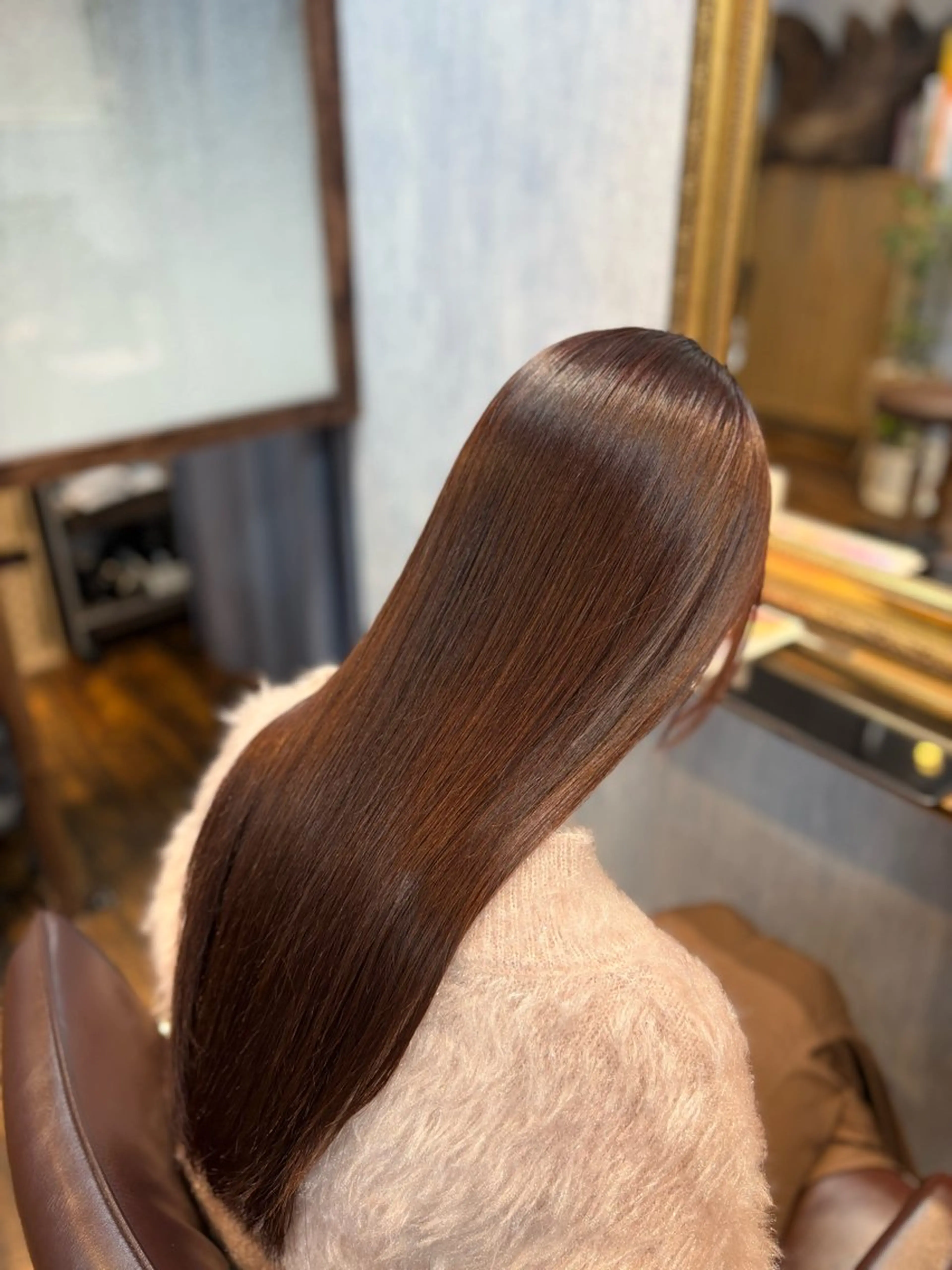 ロング くせ毛 髪質改善 縮毛矯正 トリートメント 酸性ストレート カット ヘアカラー トリートメント ✨髪質改善特化✨ Romyリョージ✨のヘアスタイル