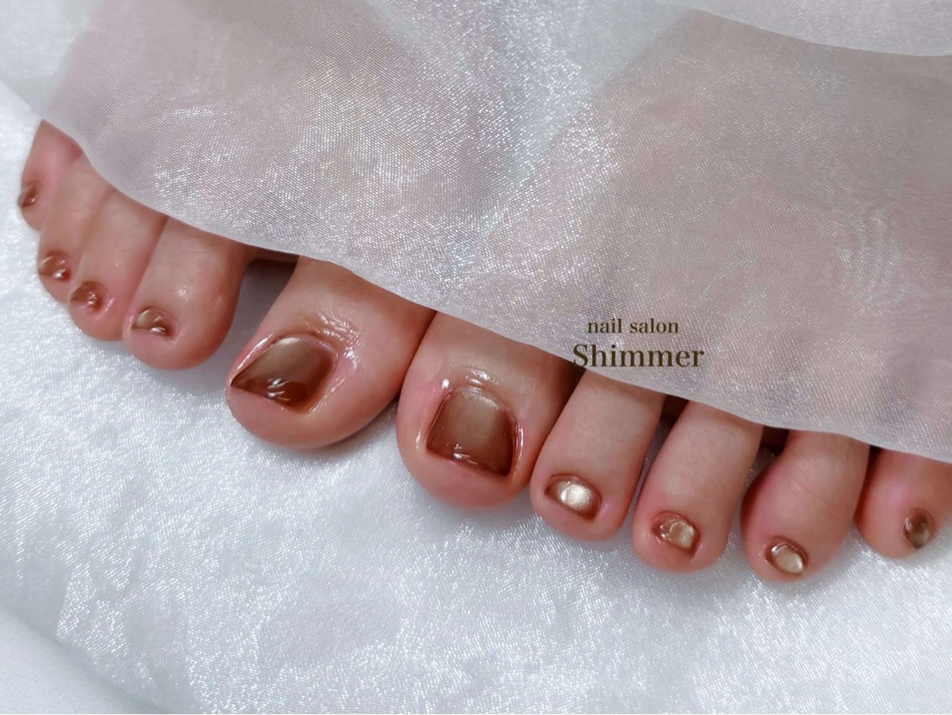 ネイル フットネイル Shimmer Risaのネイルデザイン