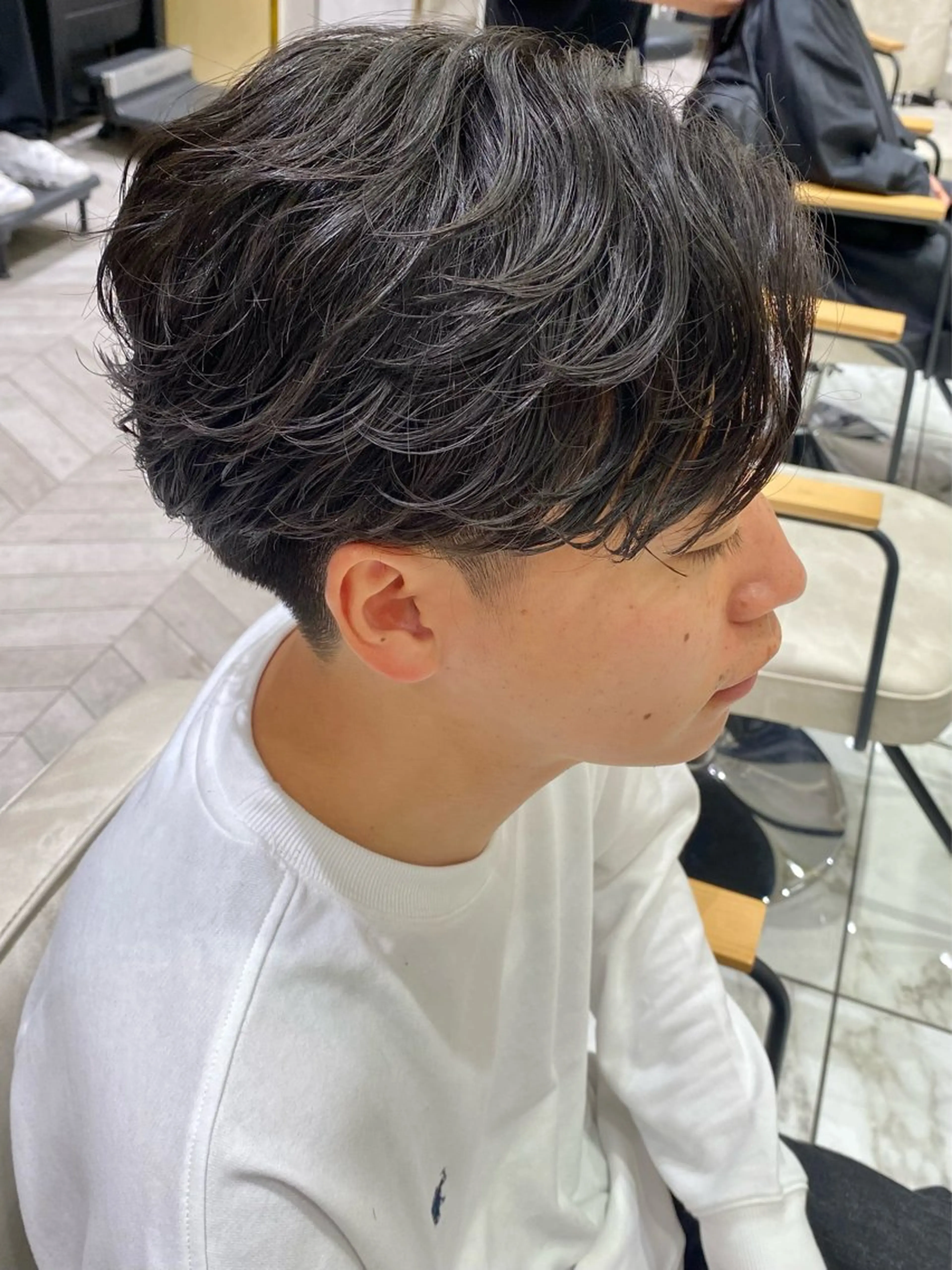 ショート パーマ メンズ 酸スト/フェザー パーマ/三谷海斗のヘアスタイル