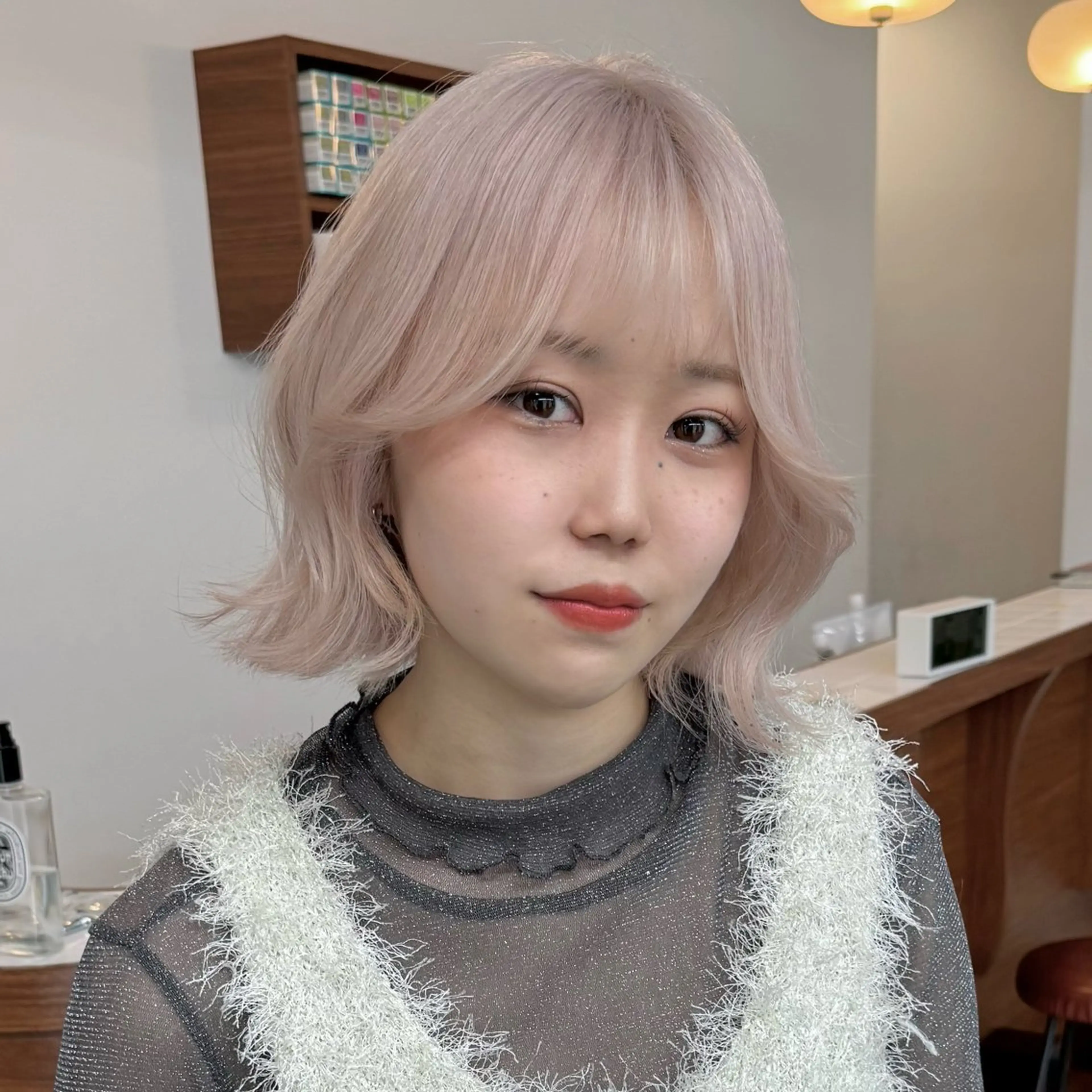 ミディアム カラー ヘアカラー トリートメント エクステモデル募集 💗大阪梅田/川上のヘアスタイル