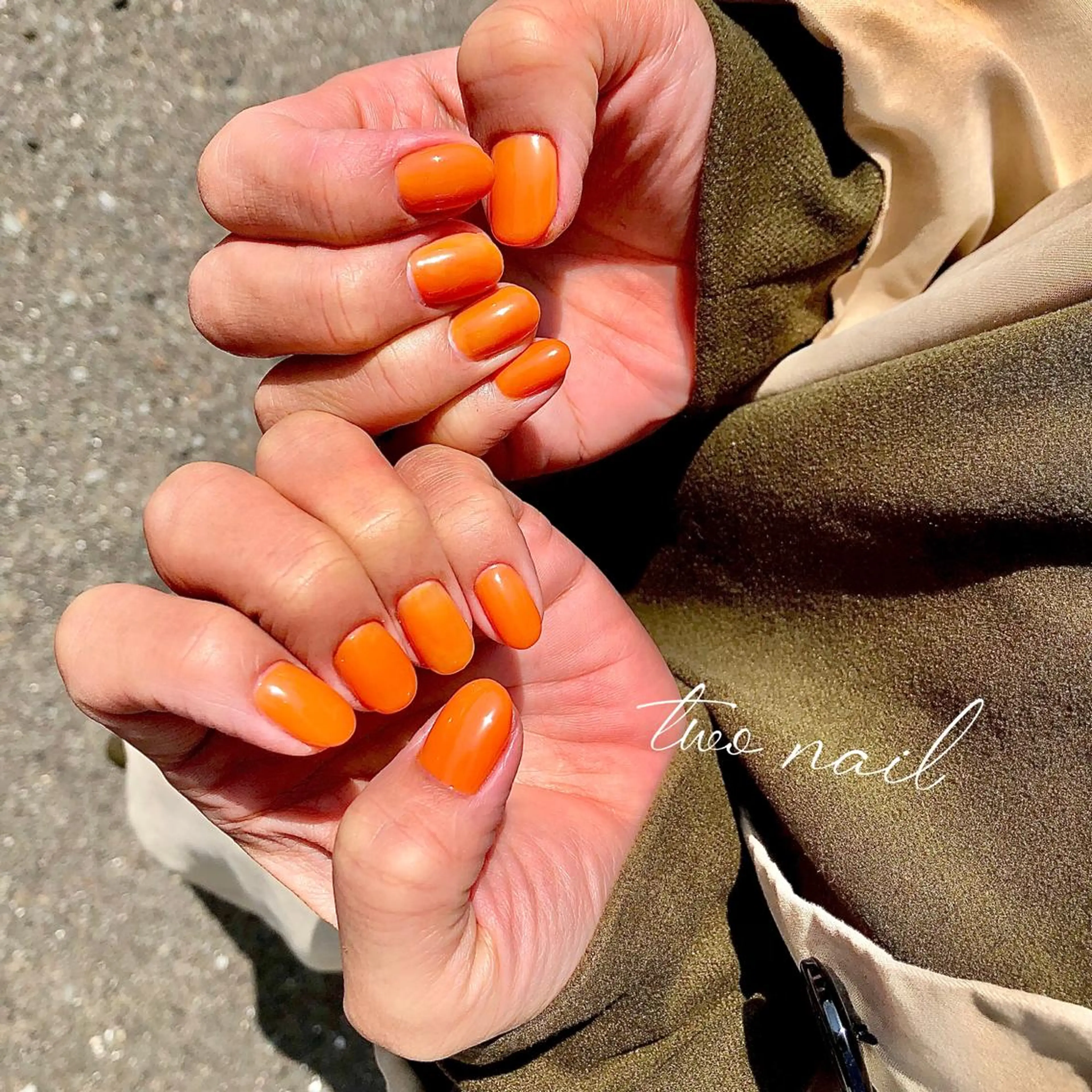 ネイル アートネイル ブラウン フットネイル ハート ニュアンスネイル two nailのネイルデザイン