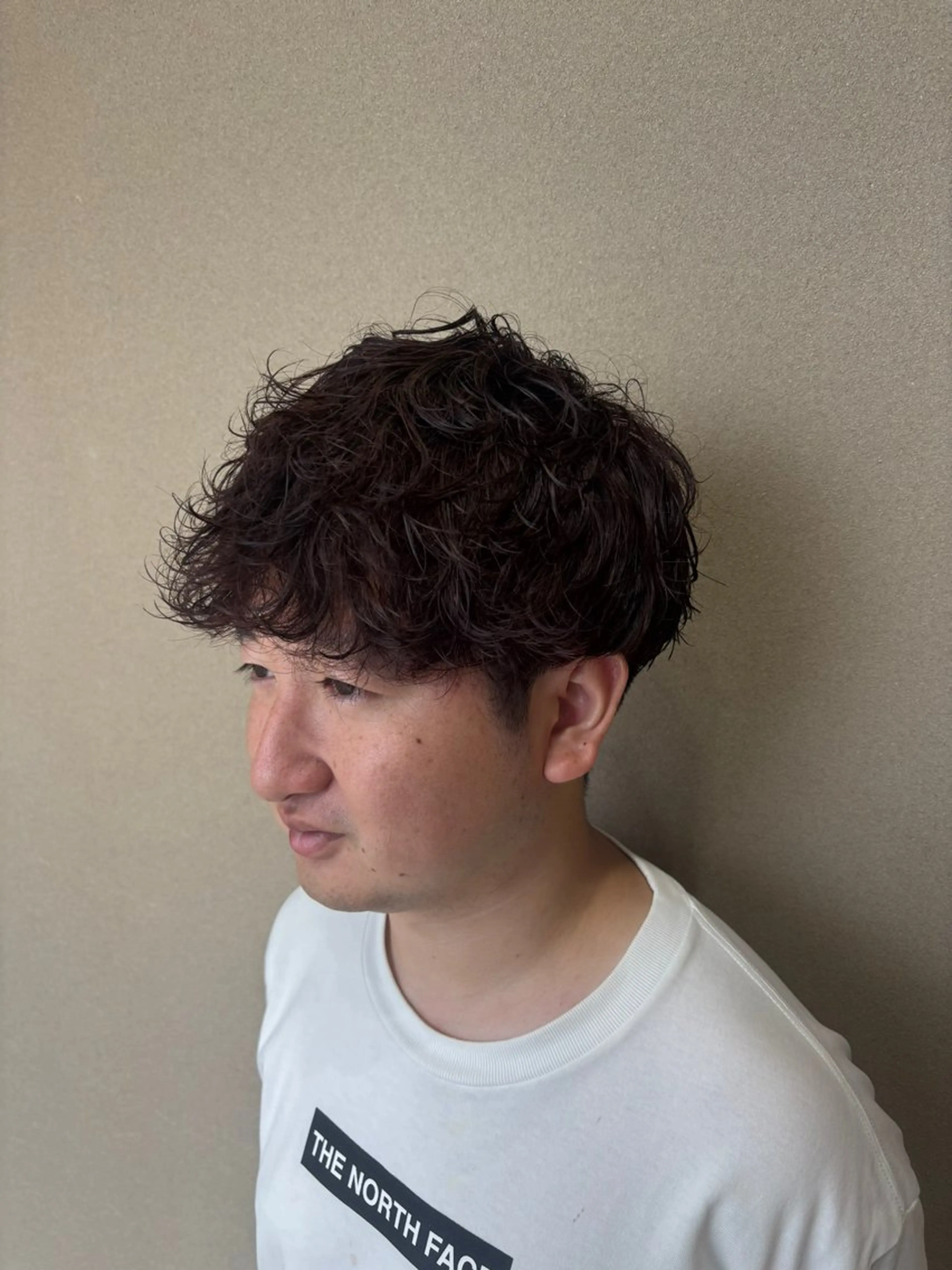 カラー パーマ メンズ メンズパーマ 波巻きパーマ ブラウンカラー オレンジ オレンジブラウン カット パーマ ショート/カラー /メンズヘア/魁人のヘアスタイル