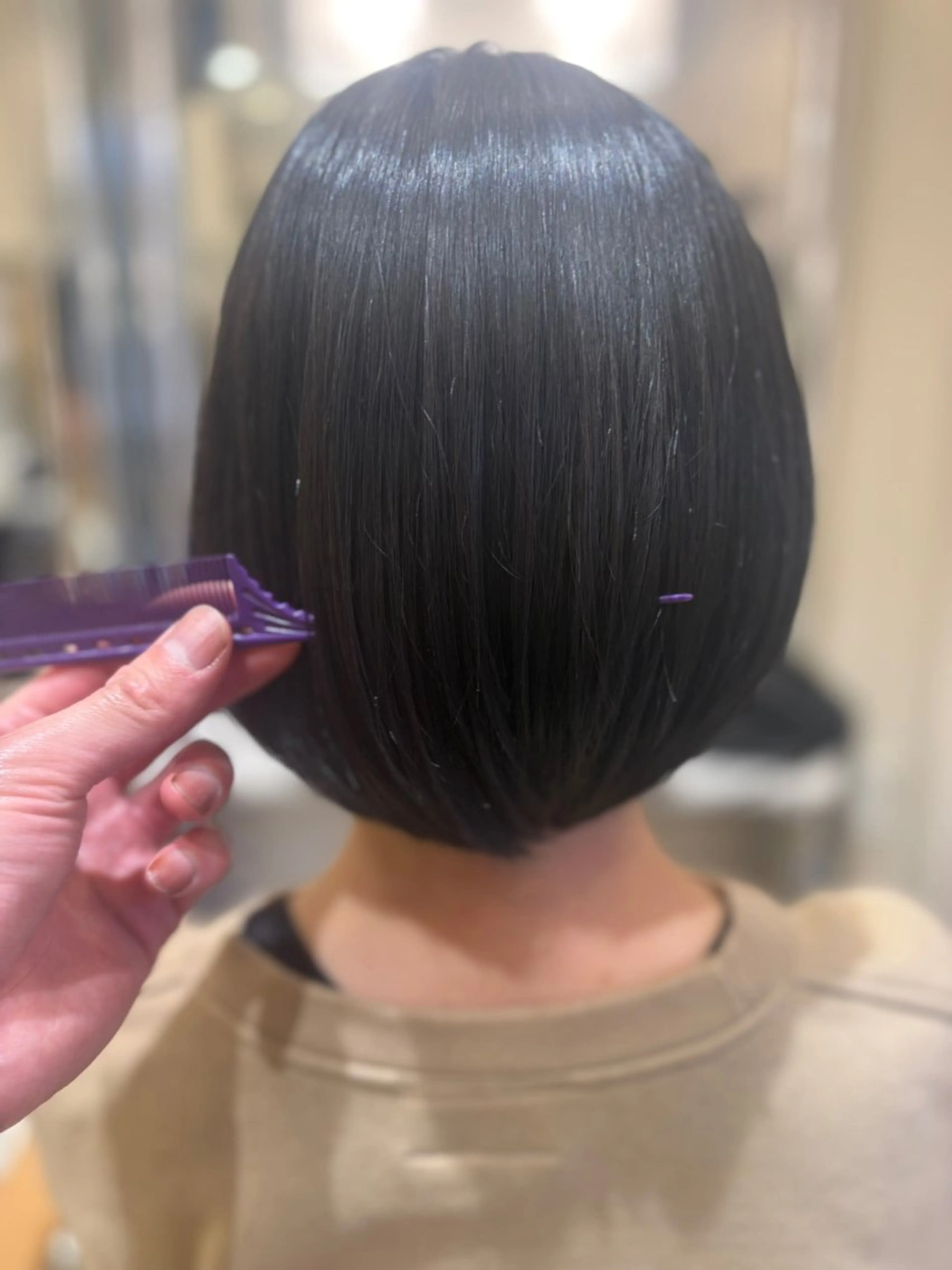 ミディアム ボブ 縮毛矯正 TOU/ROU代表 藤浪佑太のヘアスタイル