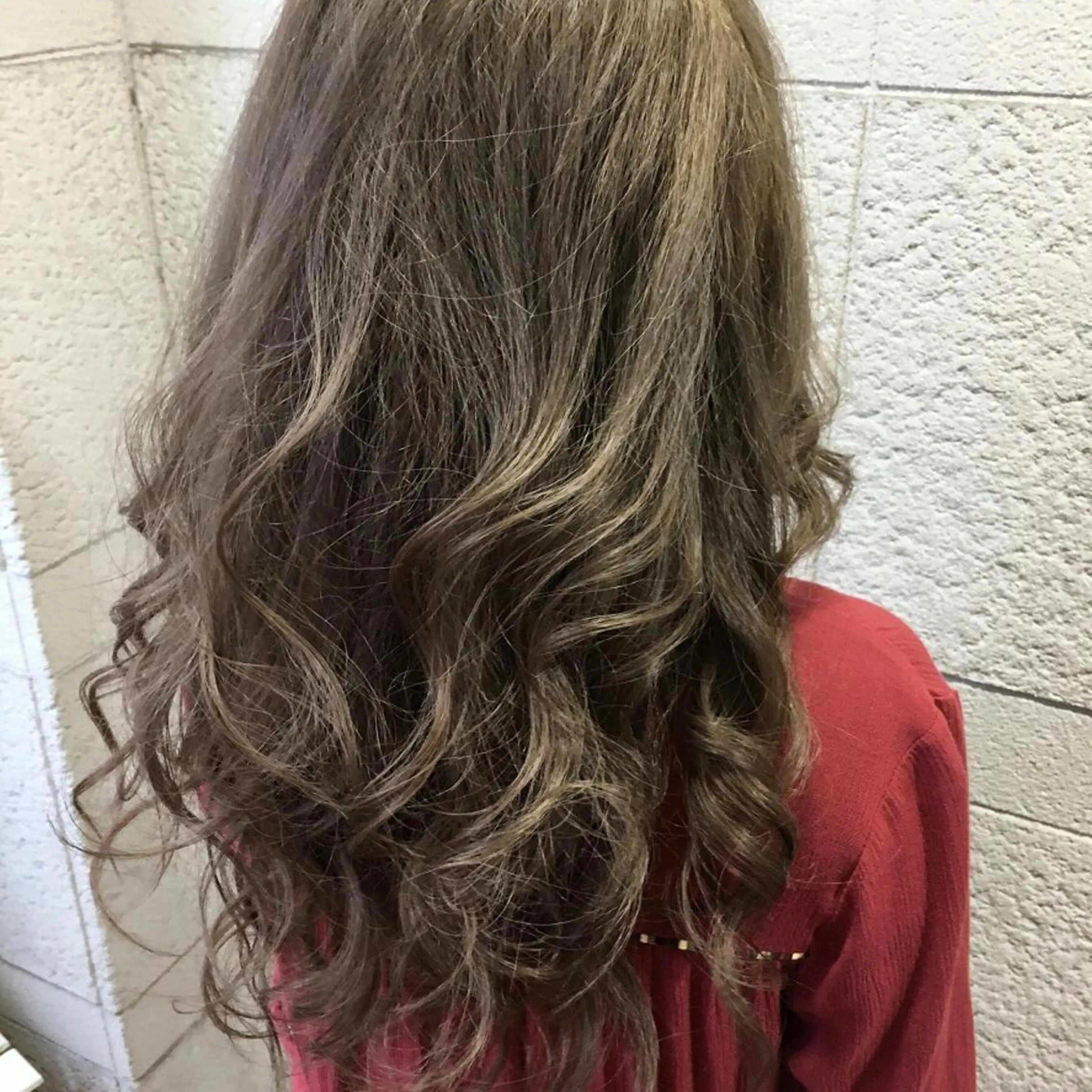 ロング カラー グレージュ レイヤー/エクステ alpha下妻のヘアスタイル