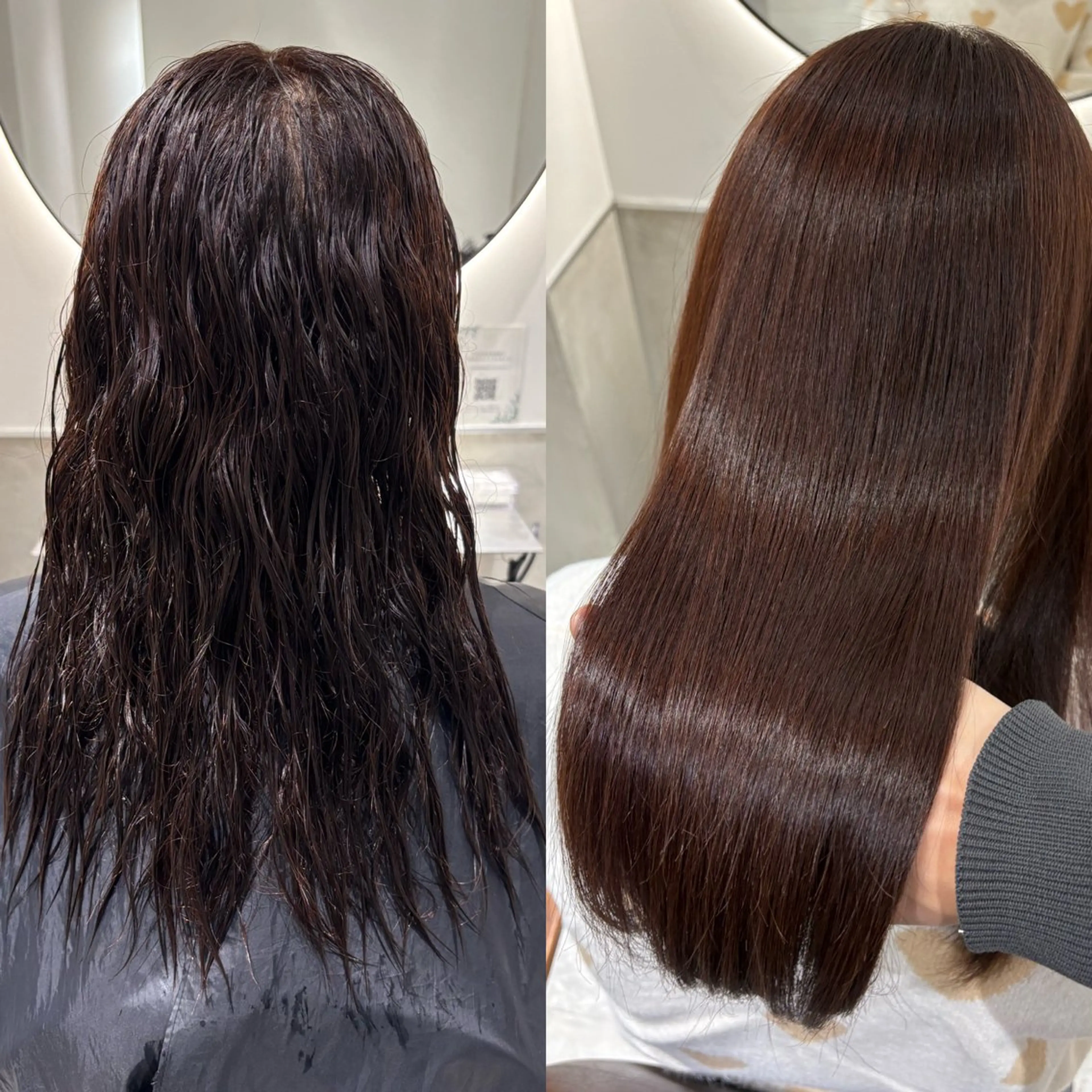 セミロング 縮毛矯正 トリートメント 銀座No.1髪質改善 縮毛矯正/本木のヘアスタイル