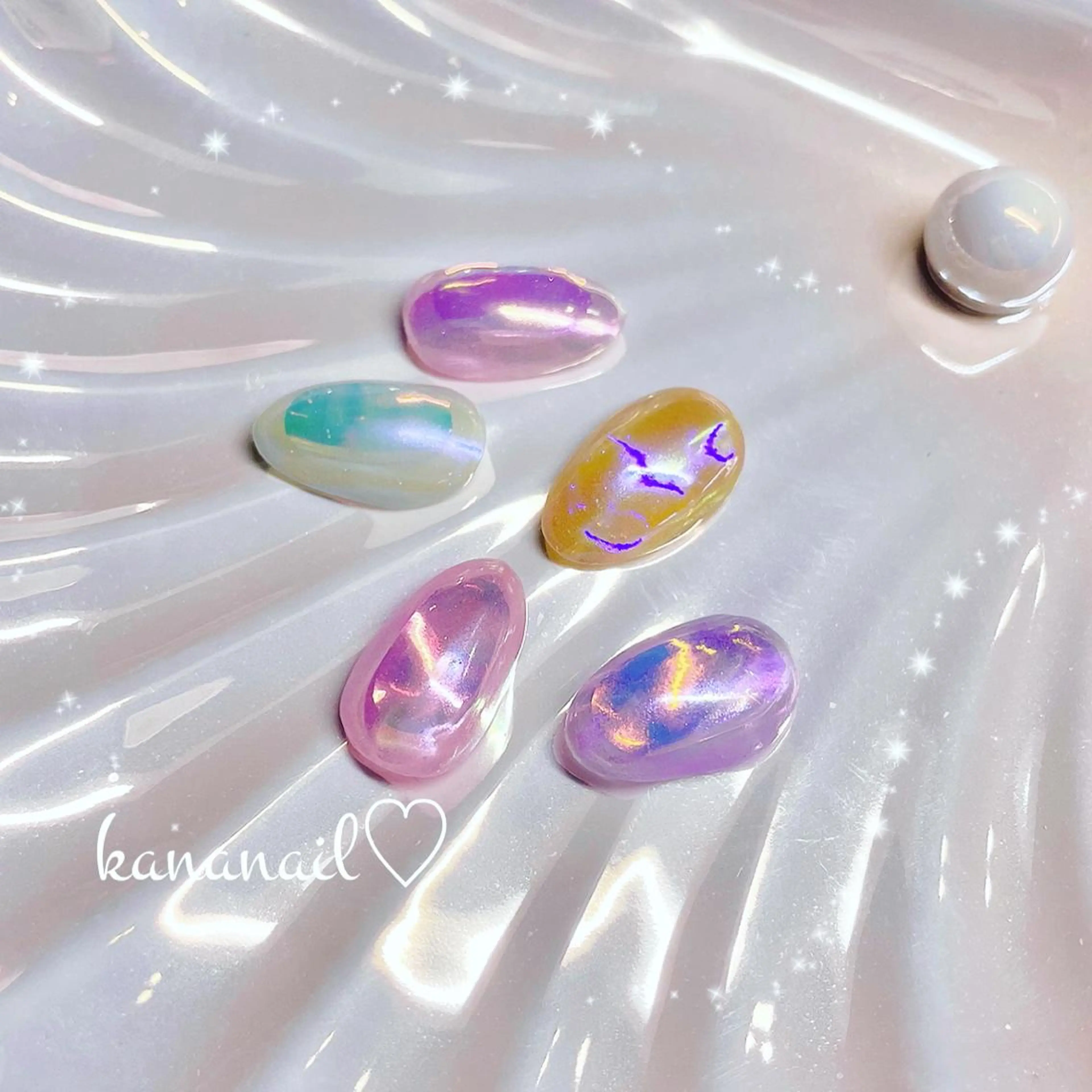 ネイル 氷ネイル・うるうるネイル kananail ♡のネイルデザイン