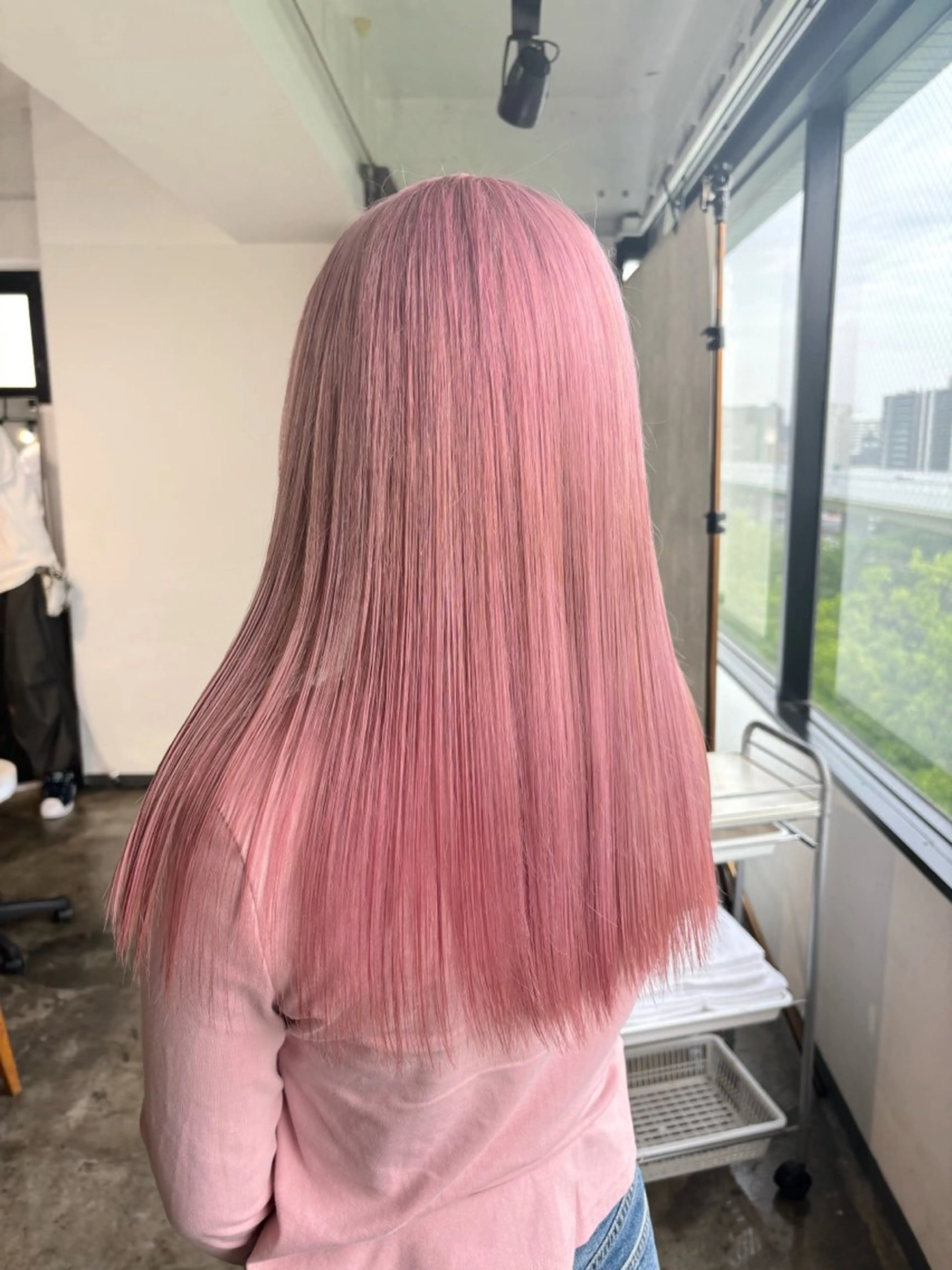 ロング カラー ブリーチ ケアブリーチ ダブルカラー ピンクカラー 暖色カラー🍒 ケアブリーチ/akiのヘアスタイル