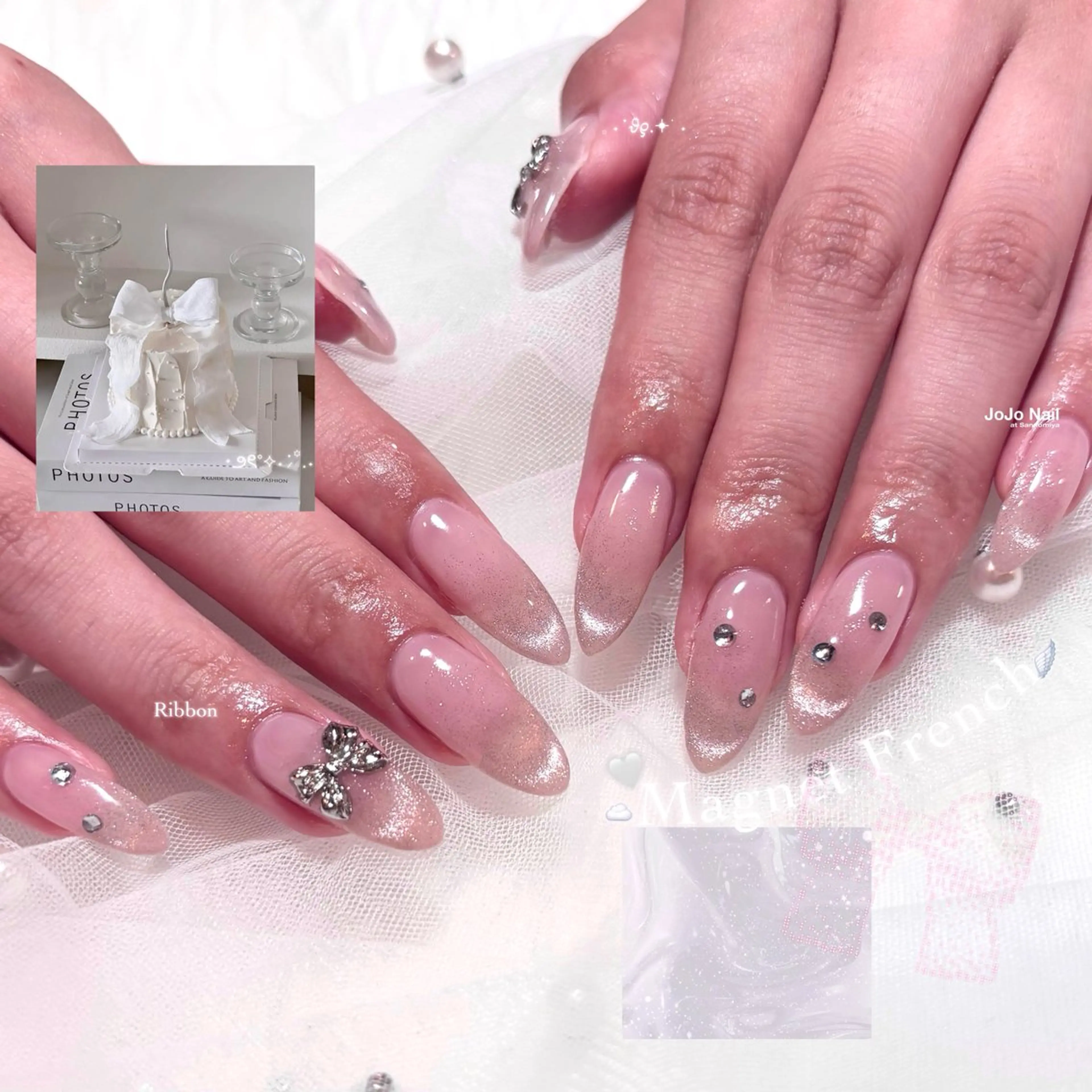 ネイル ホワイト SERINA.K /JOJO@三宮のネイルデザイン