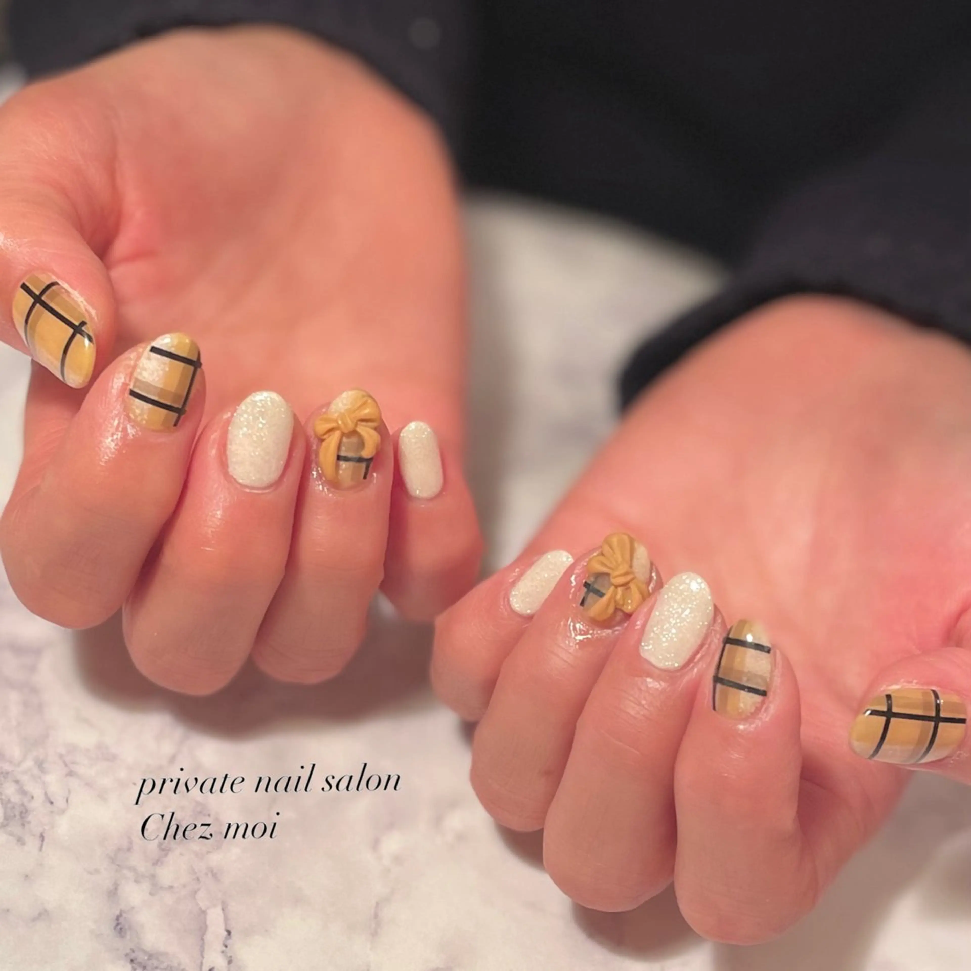 ネイル フラワーネイル リボン KOMINE TOMOKOのネイルデザイン