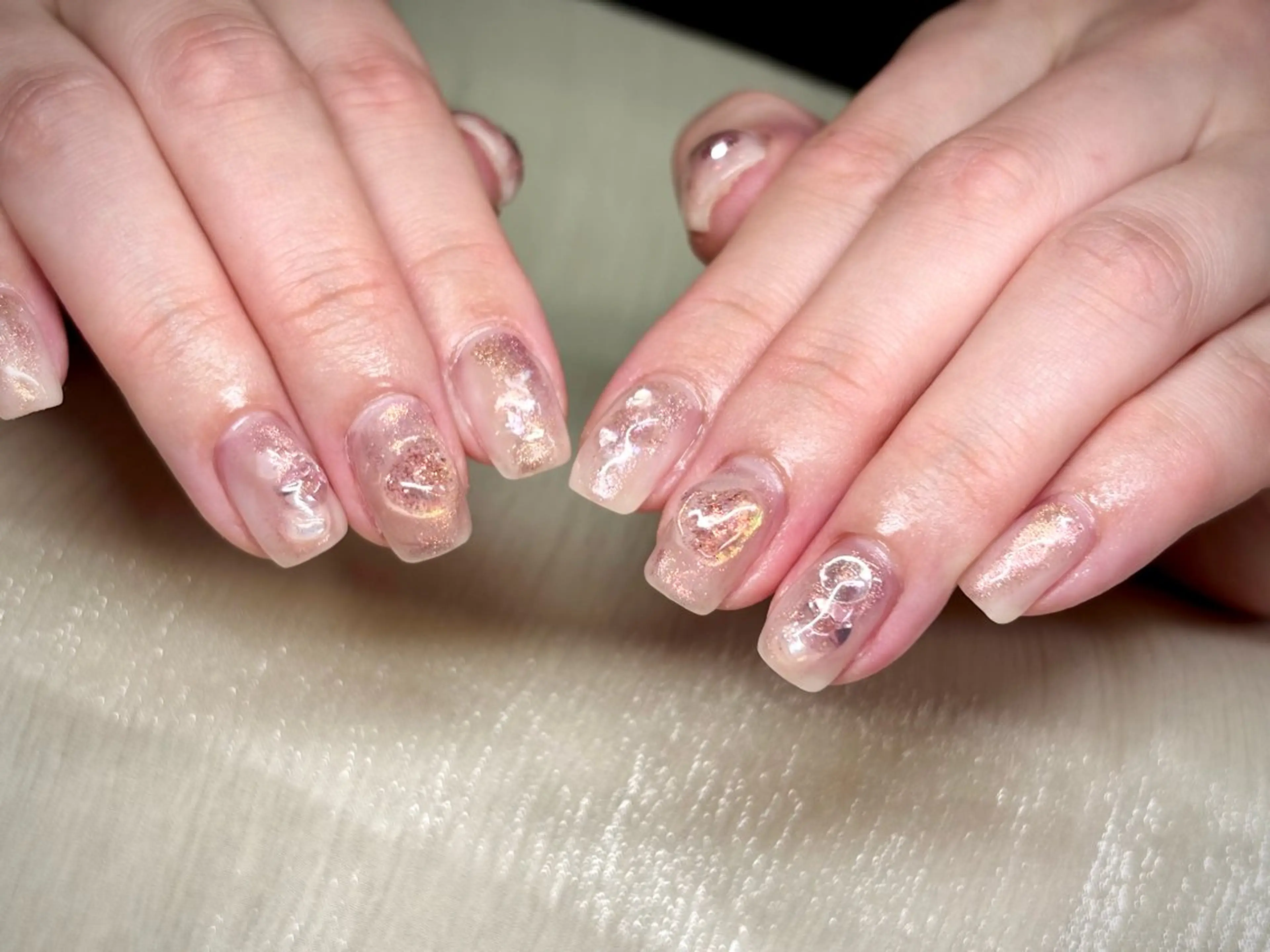 ネイル ニュアンスネイル 春ネイル ハンドネイル ハンドケア ETE LUNA NAILのネイルデザイン
