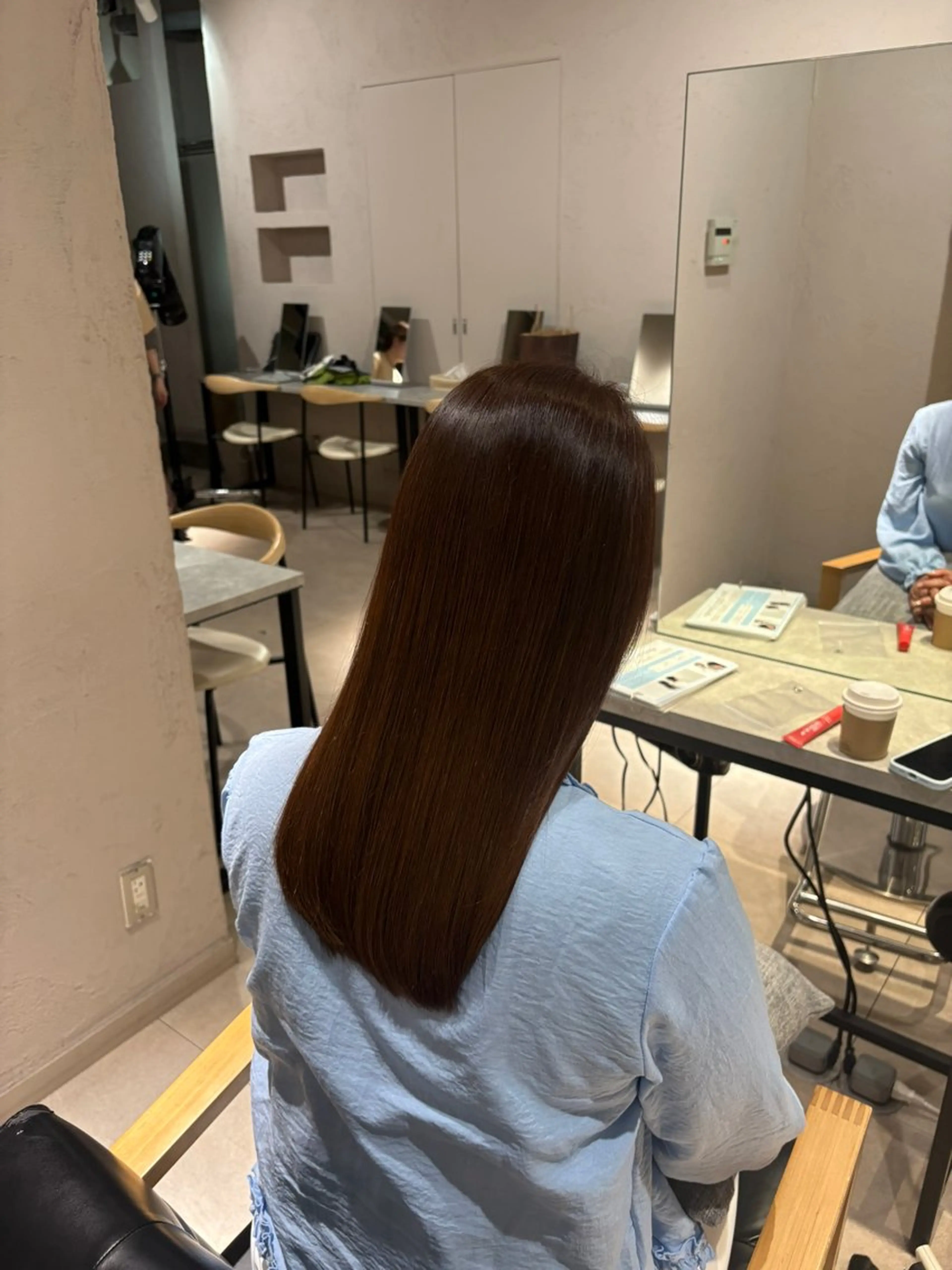 セミロング 髪質改善 トリートメント 村田 ありさのヘアスタイル