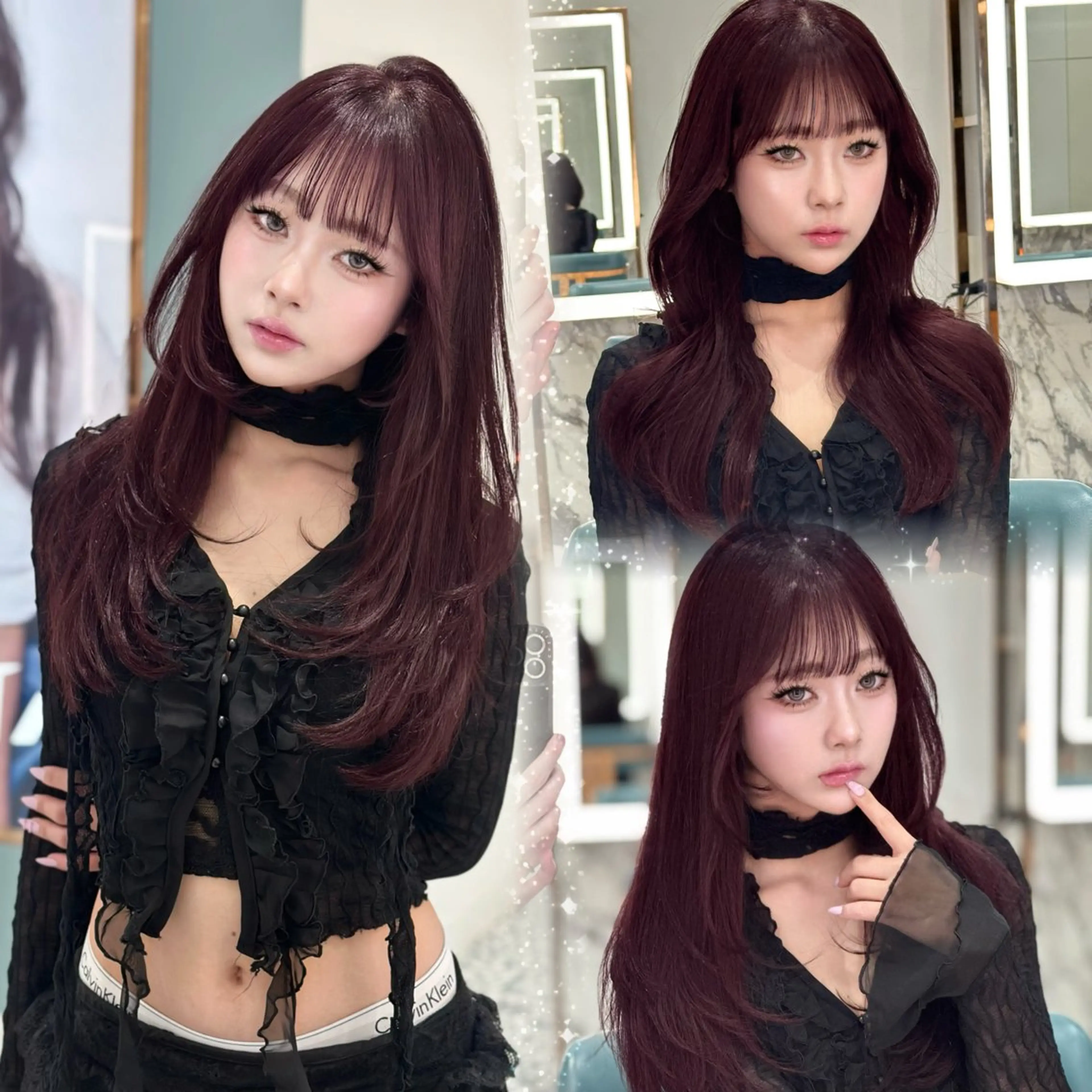 ロング カラー ブリーチ ブリーチなしカラー ピンクカラー 韓国風ヘア ヘアカラー トリートメント ワンホン🎀韓国ヘア 💞渋谷/GAKUのヘアスタイル