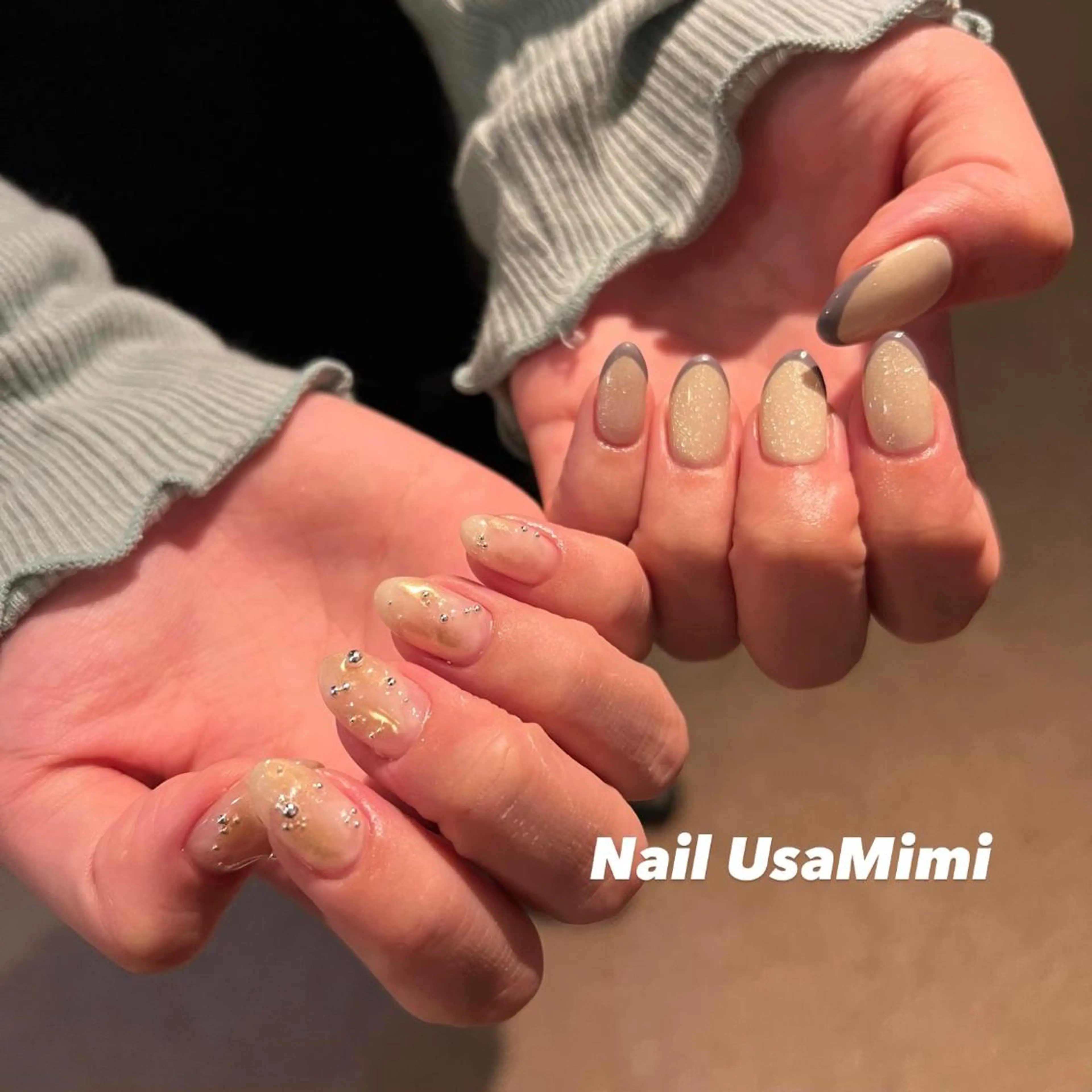 ネイル クリアネイル フットネイル ジェルネイル マグネットネイル 持ち込み 本町ネイルNail UsaMimiのネイルデザイン