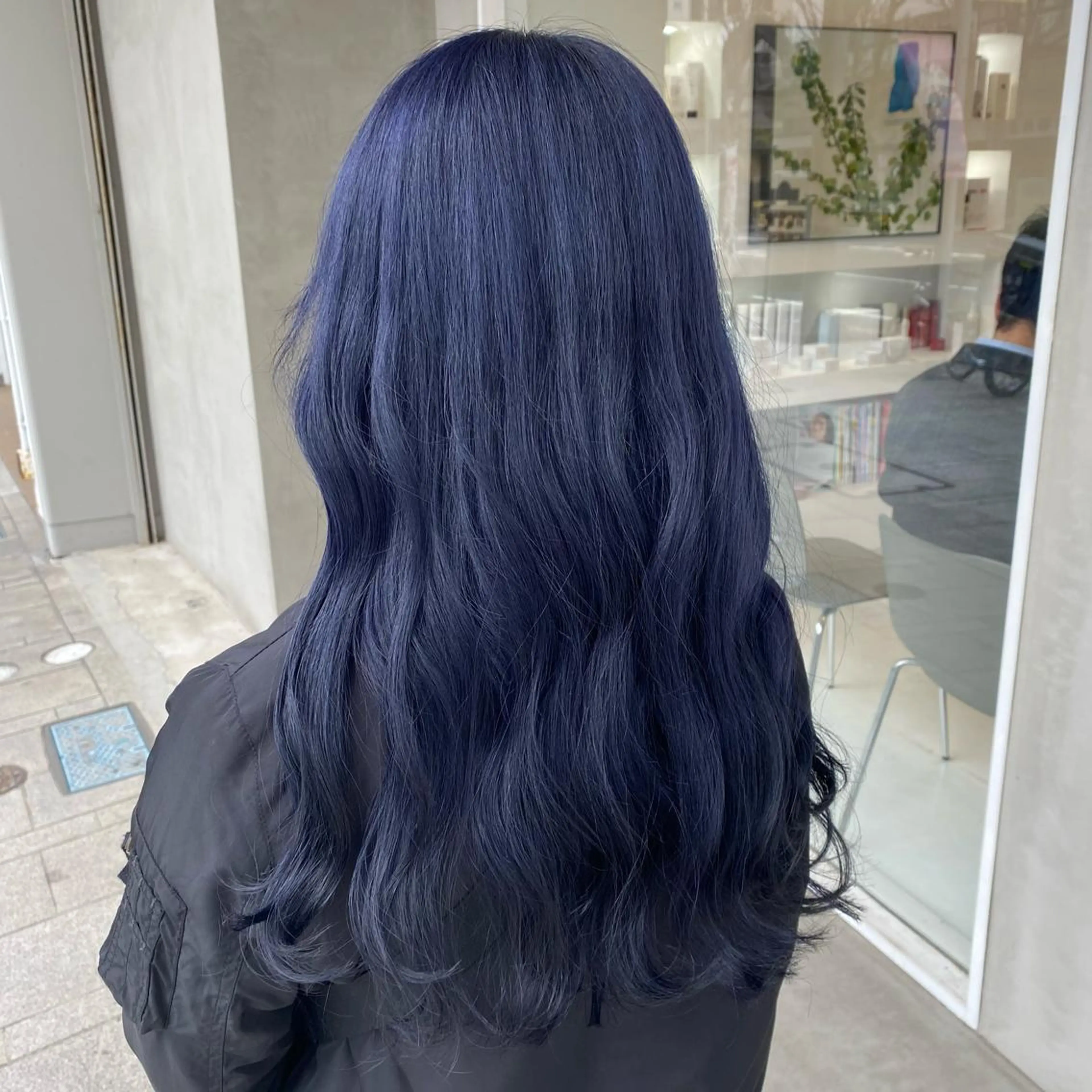 カラー 黒髪 ブルーカラー ブルーブラック ヘアカラー 【GUK】 🌻RINA🌻のヘアスタイル
