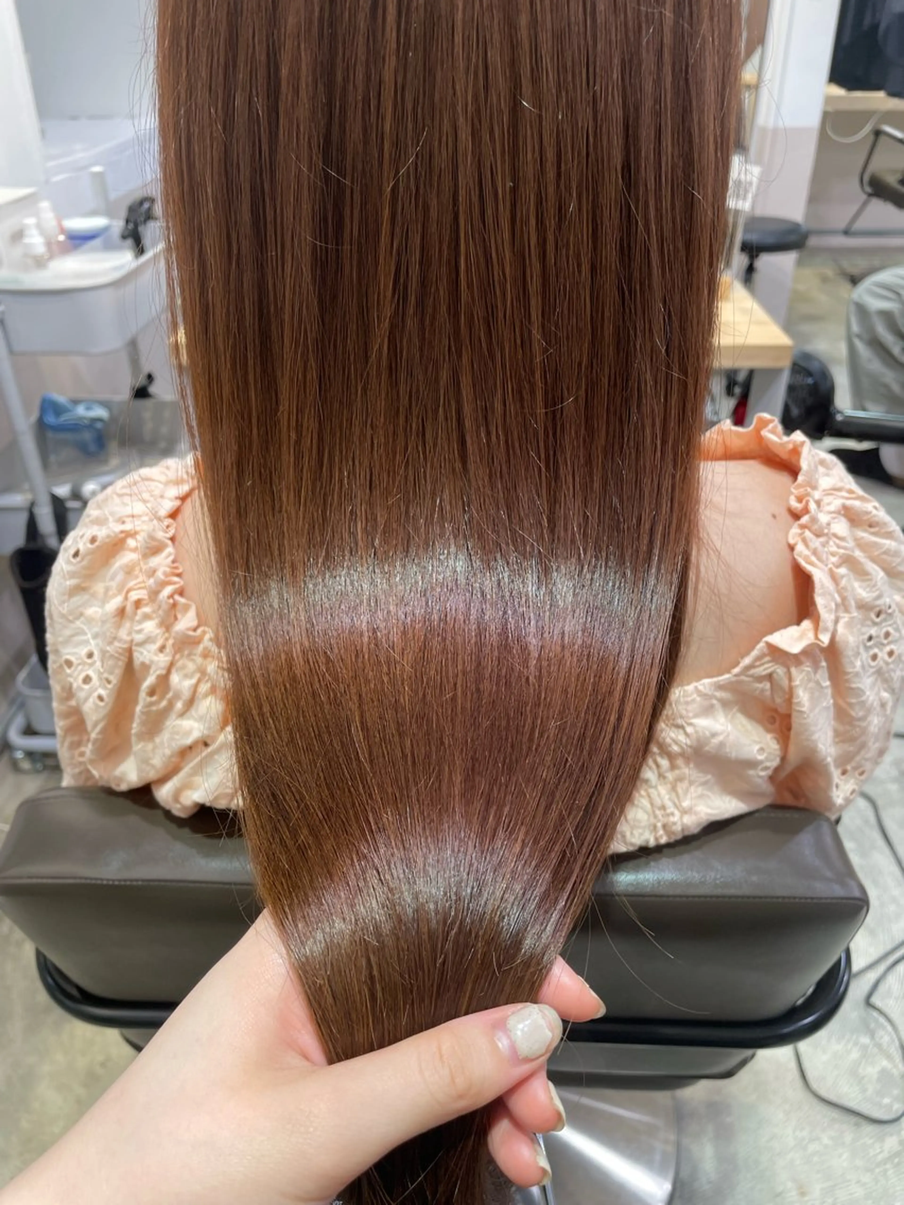 ロング 髪質改善 トリートメント 酸熱トリートメント 骨格診断カット ひより FILMSのヘアスタイル