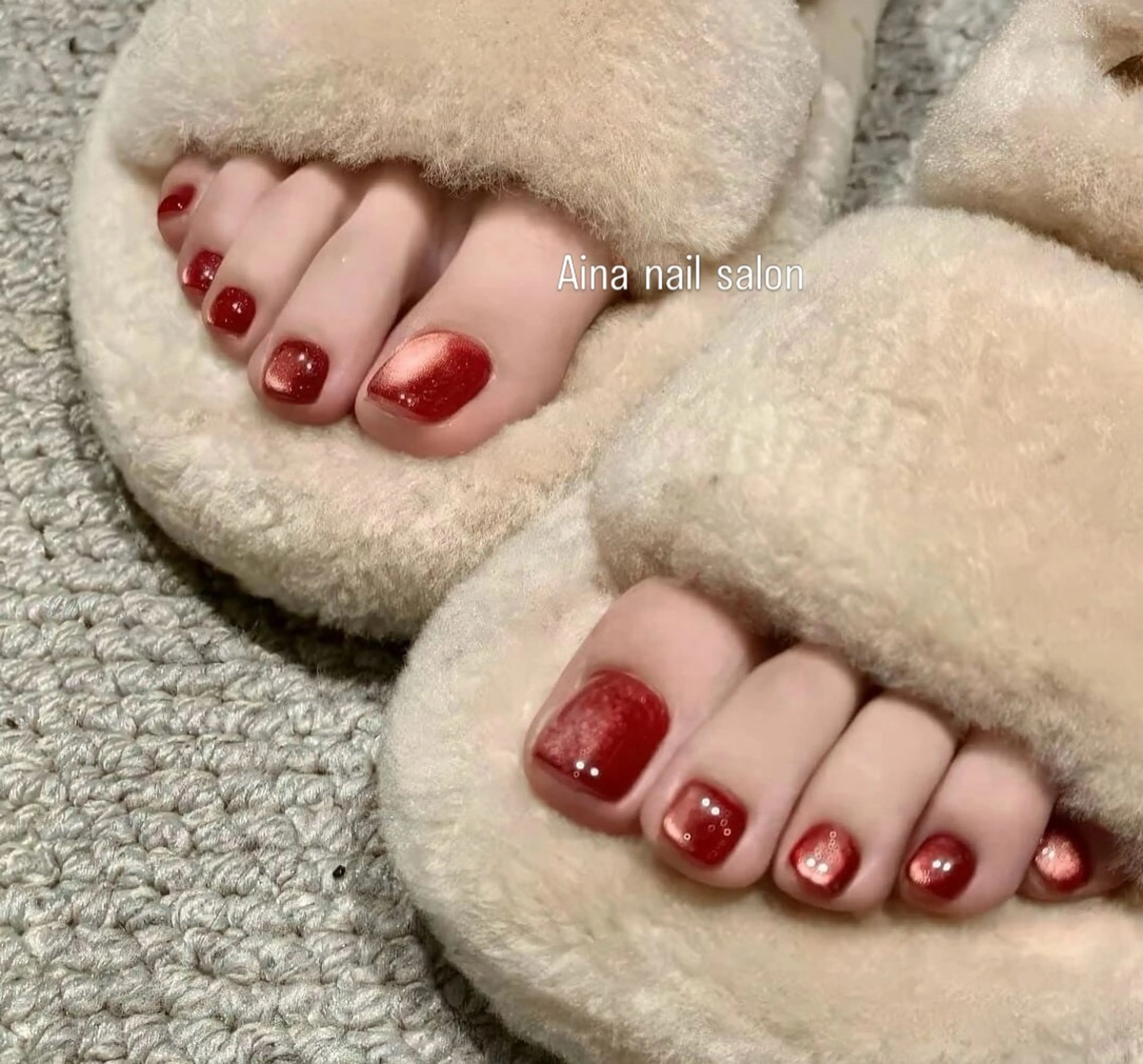 ネイル フットネイル ワンカラーネイル Aina nail salonのネイルデザイン