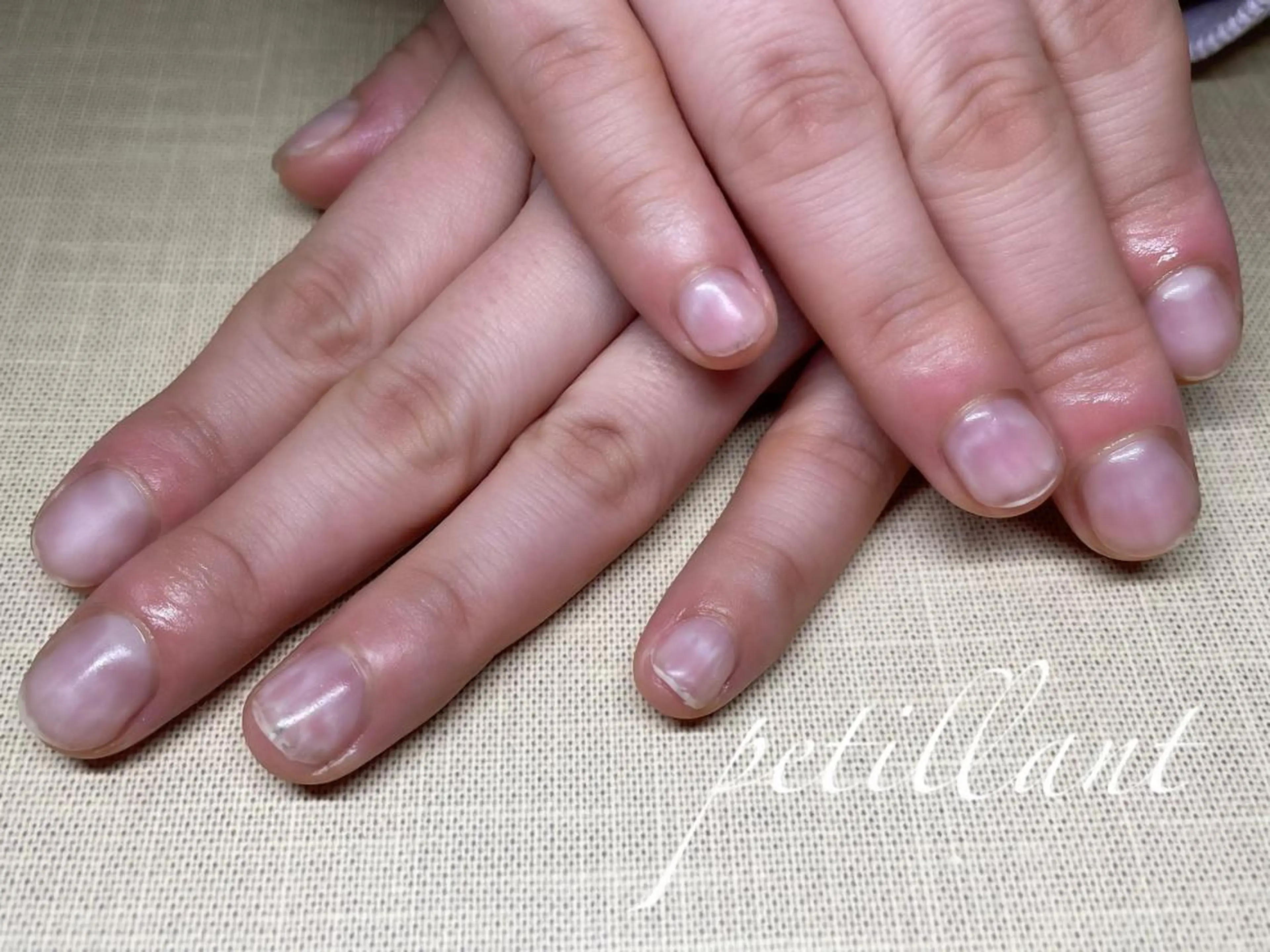 ネイル クリアネイル ジェルネイル マットネイル ピンク nail salon petillantのネイルデザイン