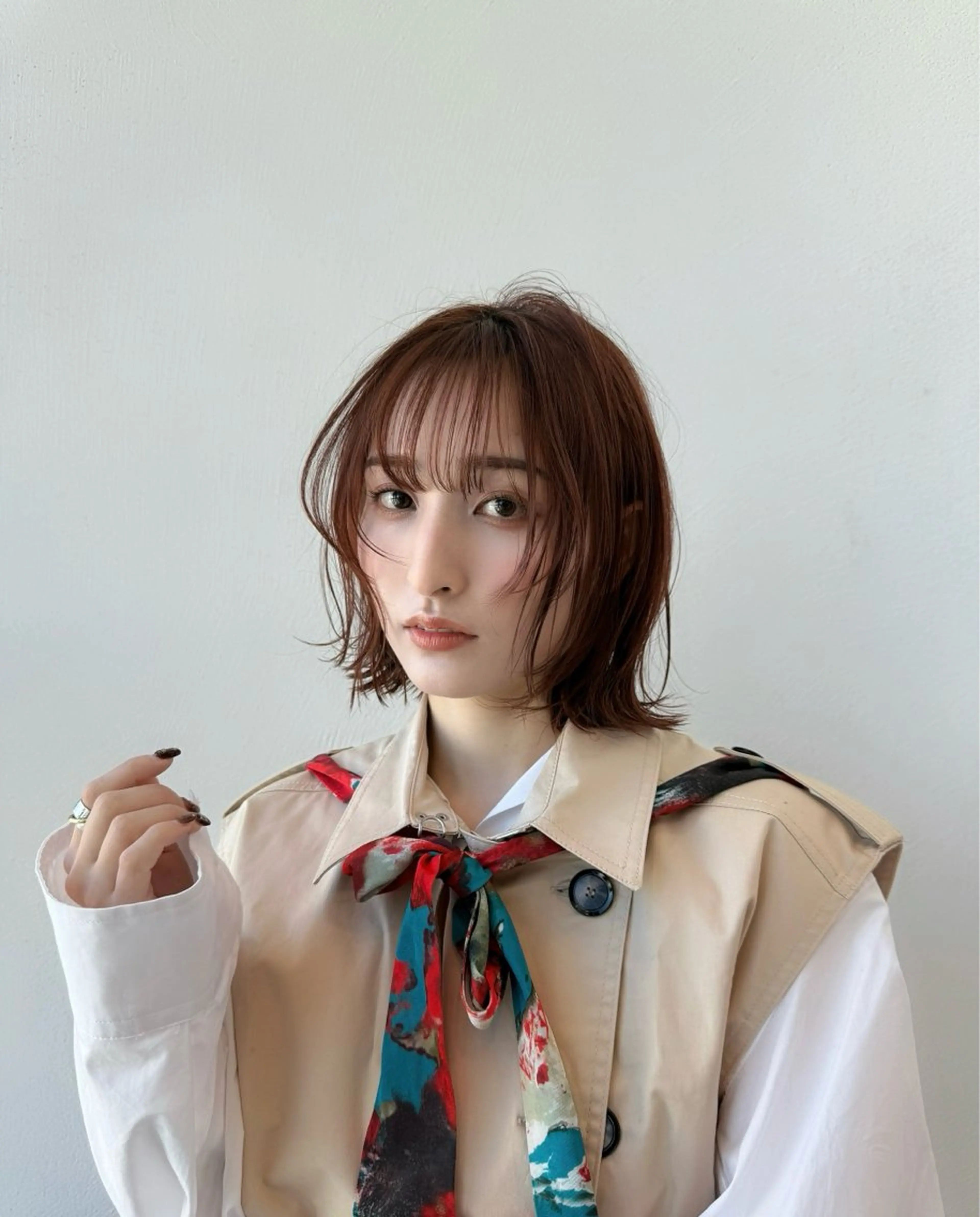 ミディアム カラー カット ヘアカラー トリートメント 🉐レイヤー/塩見 弘樹🉐渋谷のヘアスタイル