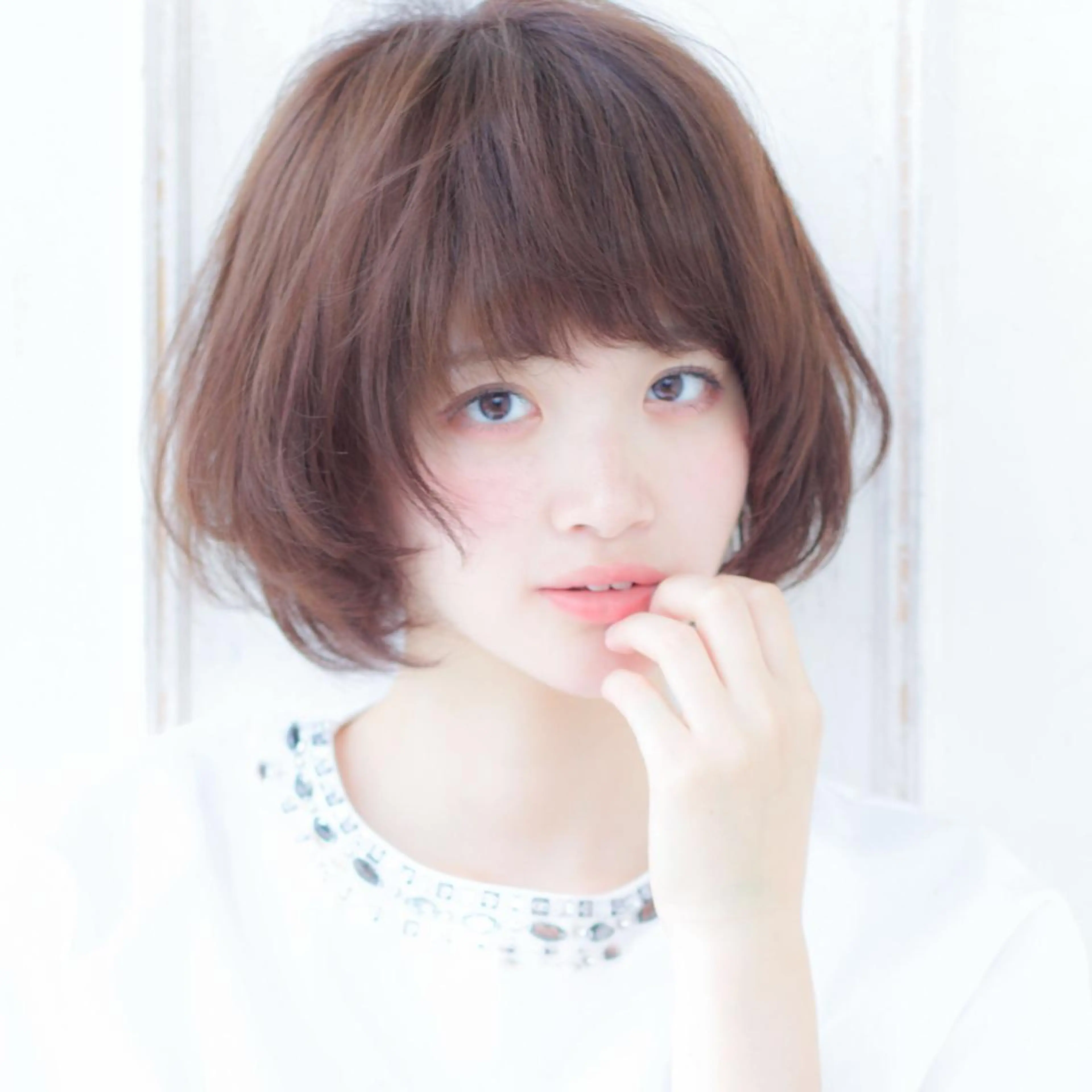 ショート カラー ボブ 上田 ヒロツグのヘアスタイル