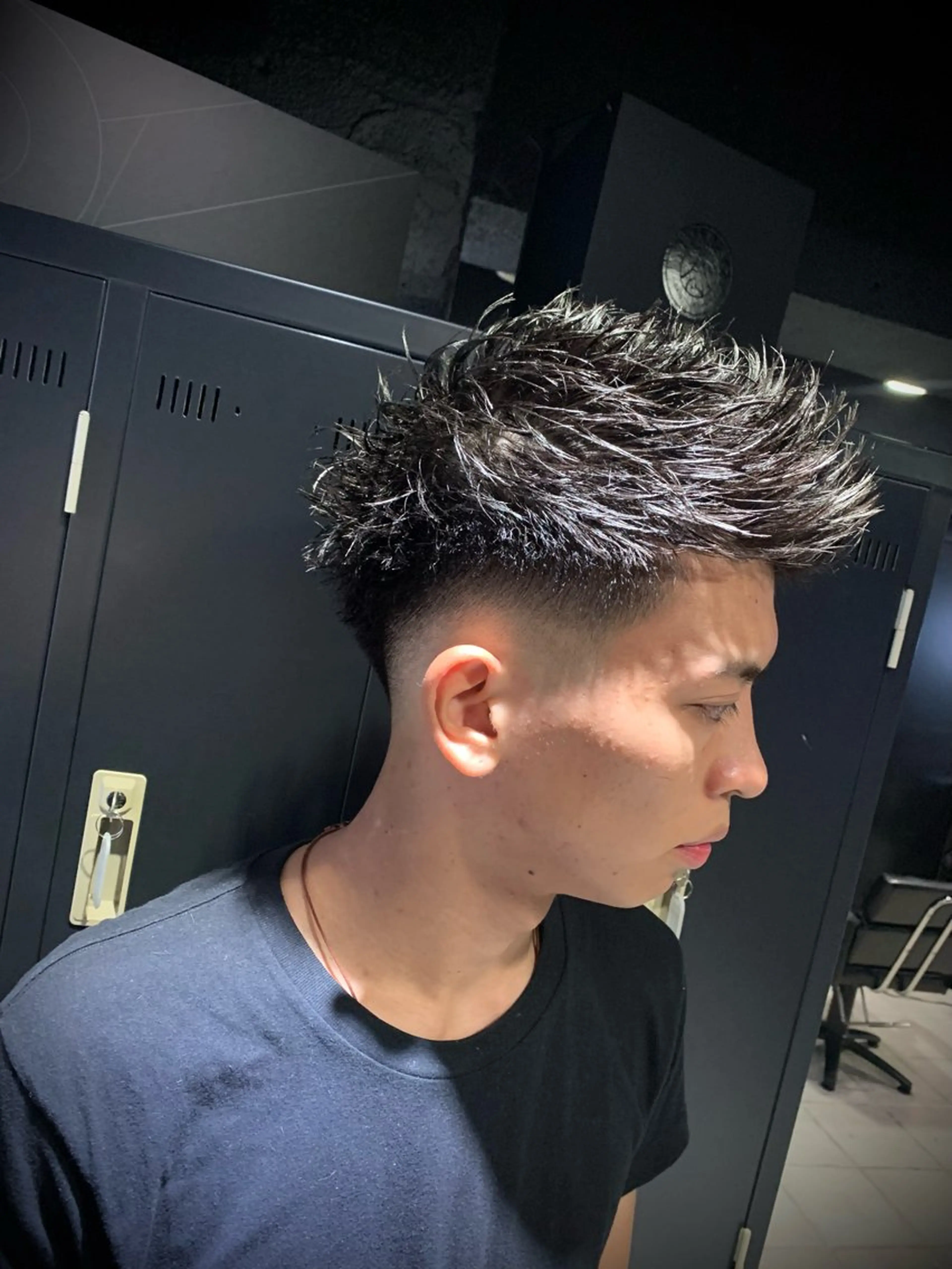 ショート メンズ モヒカン カット ヘッドスパ ヘアセット メンズパーマ/難波/ 心斎橋　室園亮佑のヘアスタイル