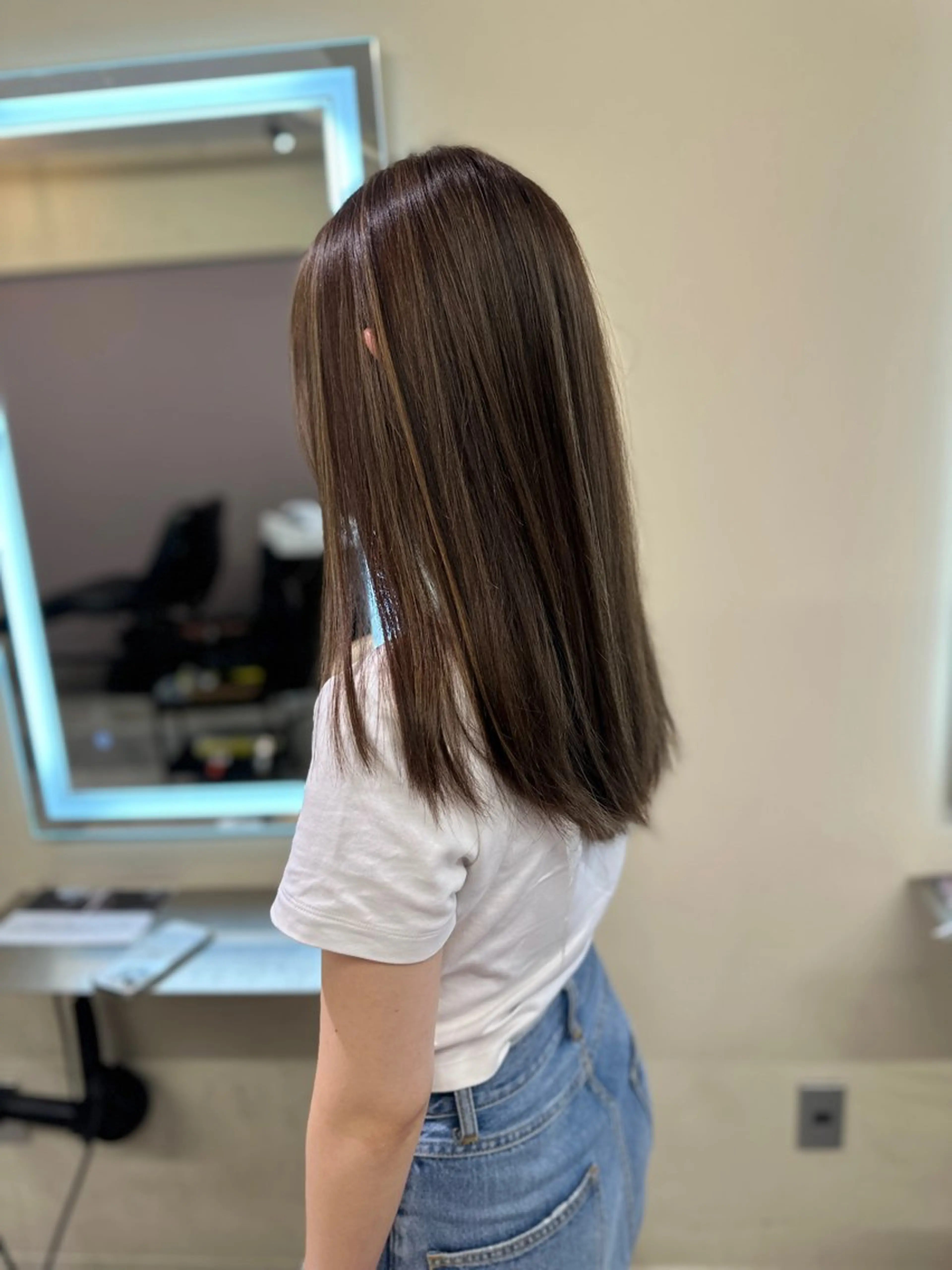 ロング カラー アディクシーカラー バレイヤージュ ブリーチ デザインカラー ダブルカラー ヘアカラー トリートメント opus 店長大和 レイヤー/赤み消しのヘアスタイル