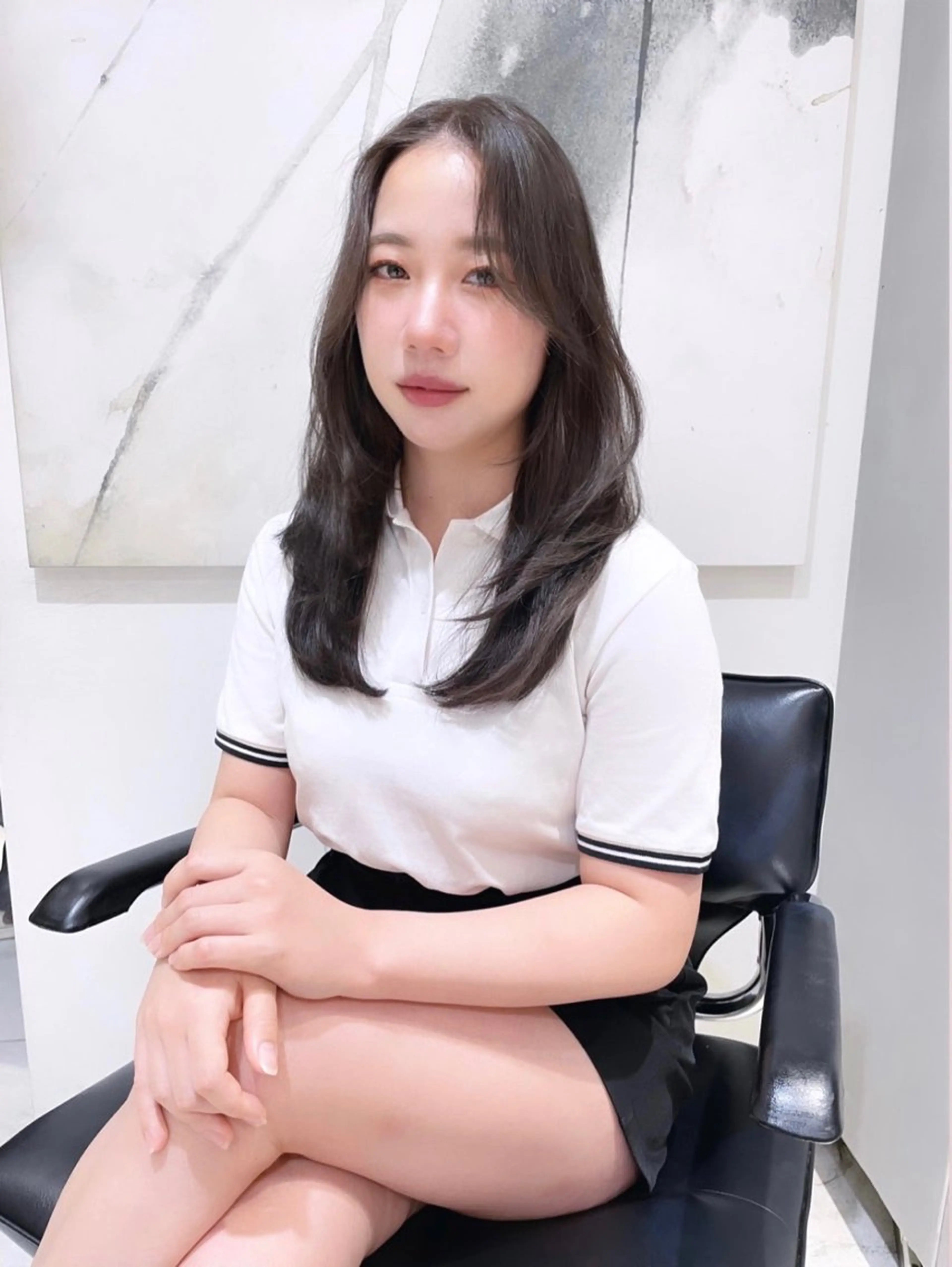 ロング カラー カット ヘアカラー ワンホン/韓国ヘア 🤍amiのヘアスタイル